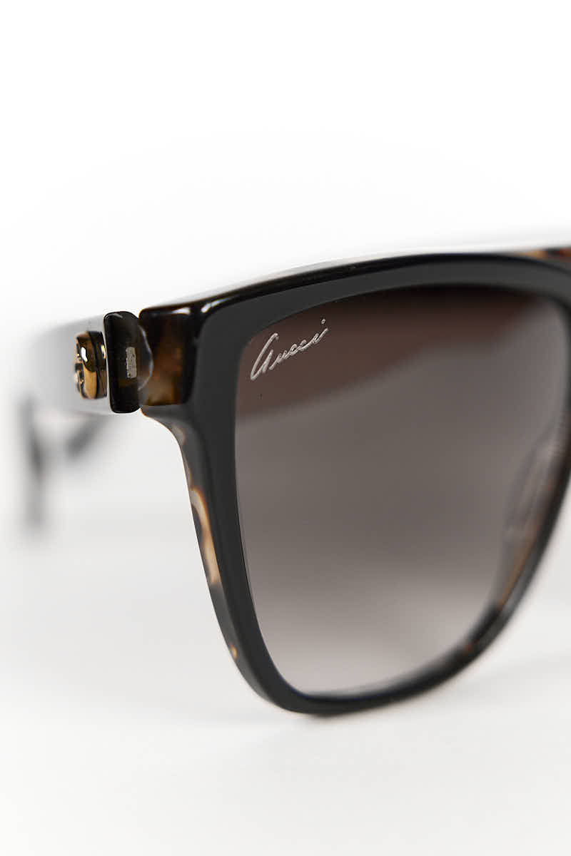 Gucci Interlocking G Logo Shield Sunglasses