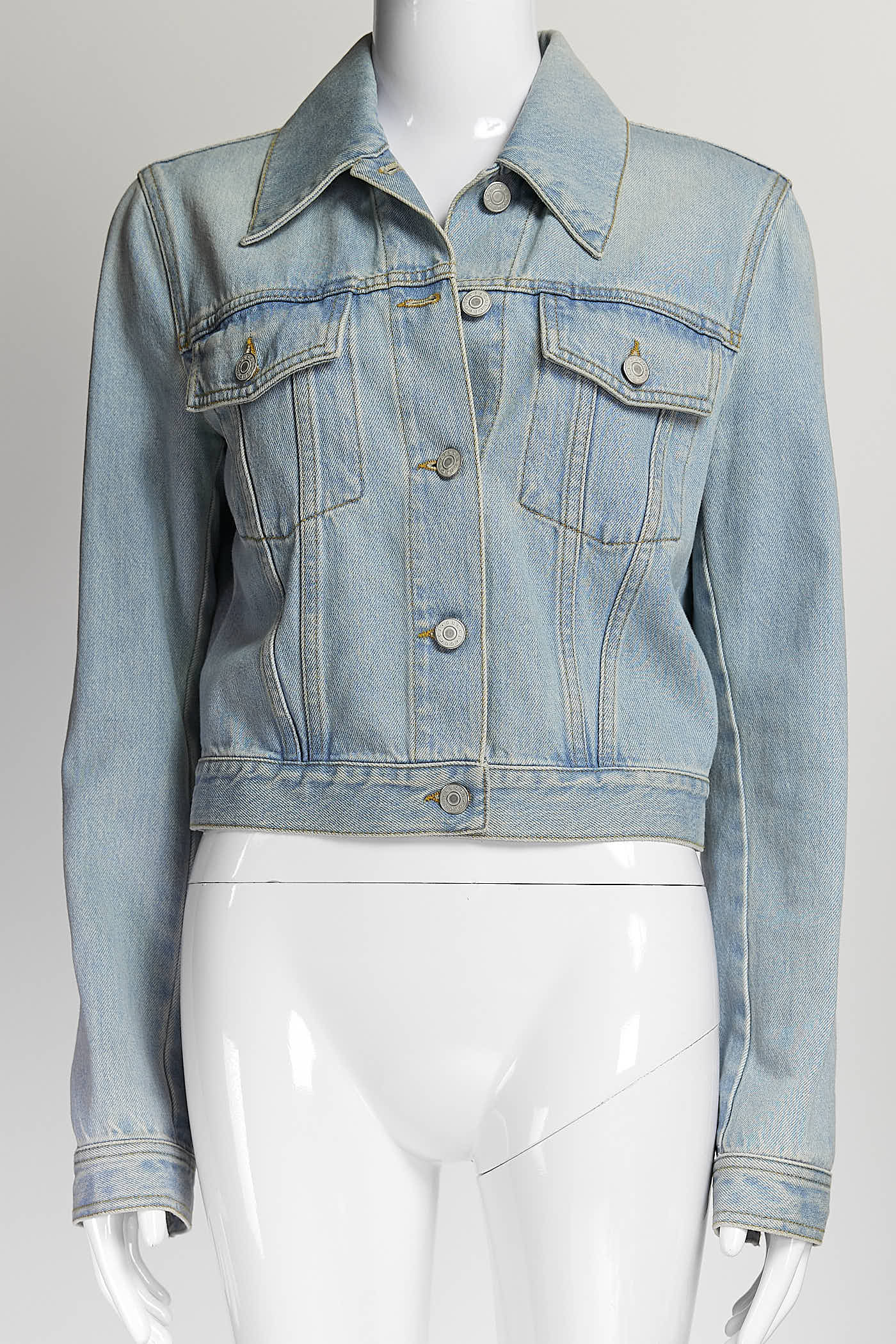 Gucci Leopard Embroidered Denim Jacket 40