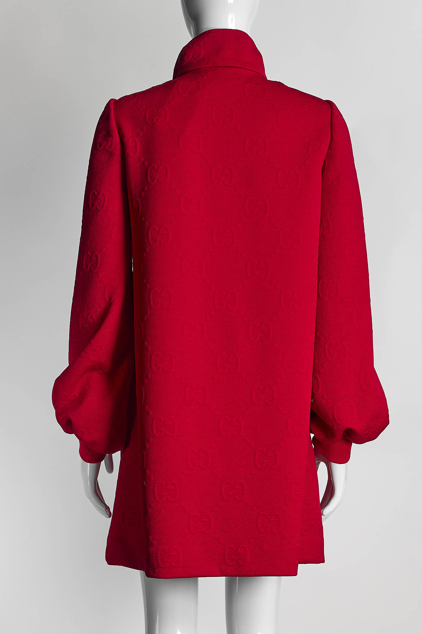 Gucci Red GG Monogram Jersey Mini Dress XS
