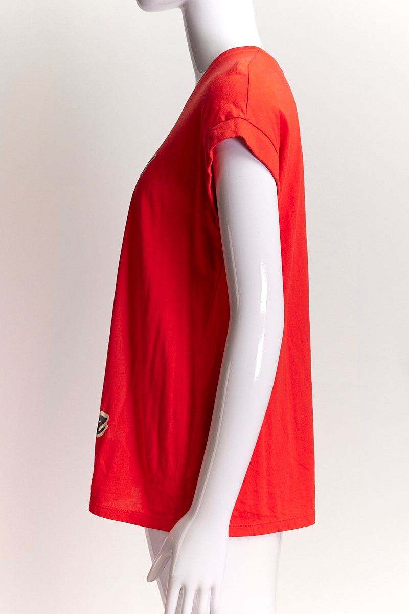 Gucci Red & Multi L'Aveugle Par Amour T-Shirt S