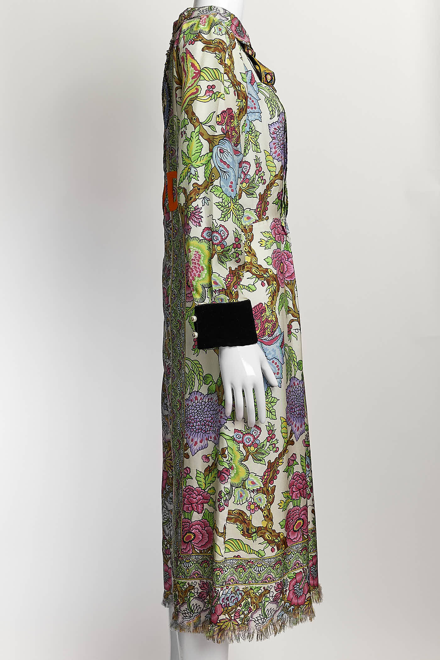 Gucci floral silk Loved dress with bead detail 46