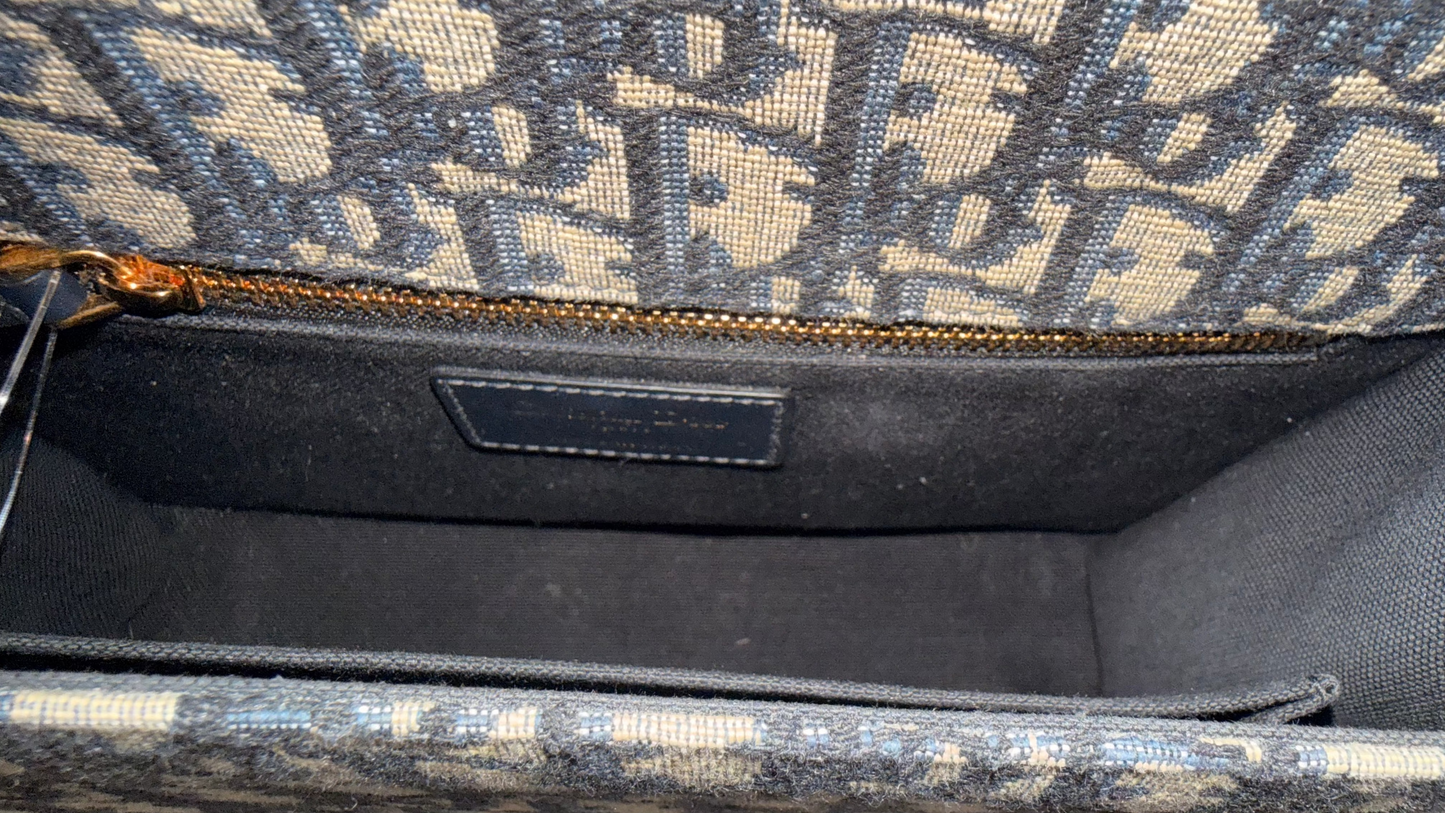 Dior 30 Montaigne Bag Blue Dior Oblique Jacquard