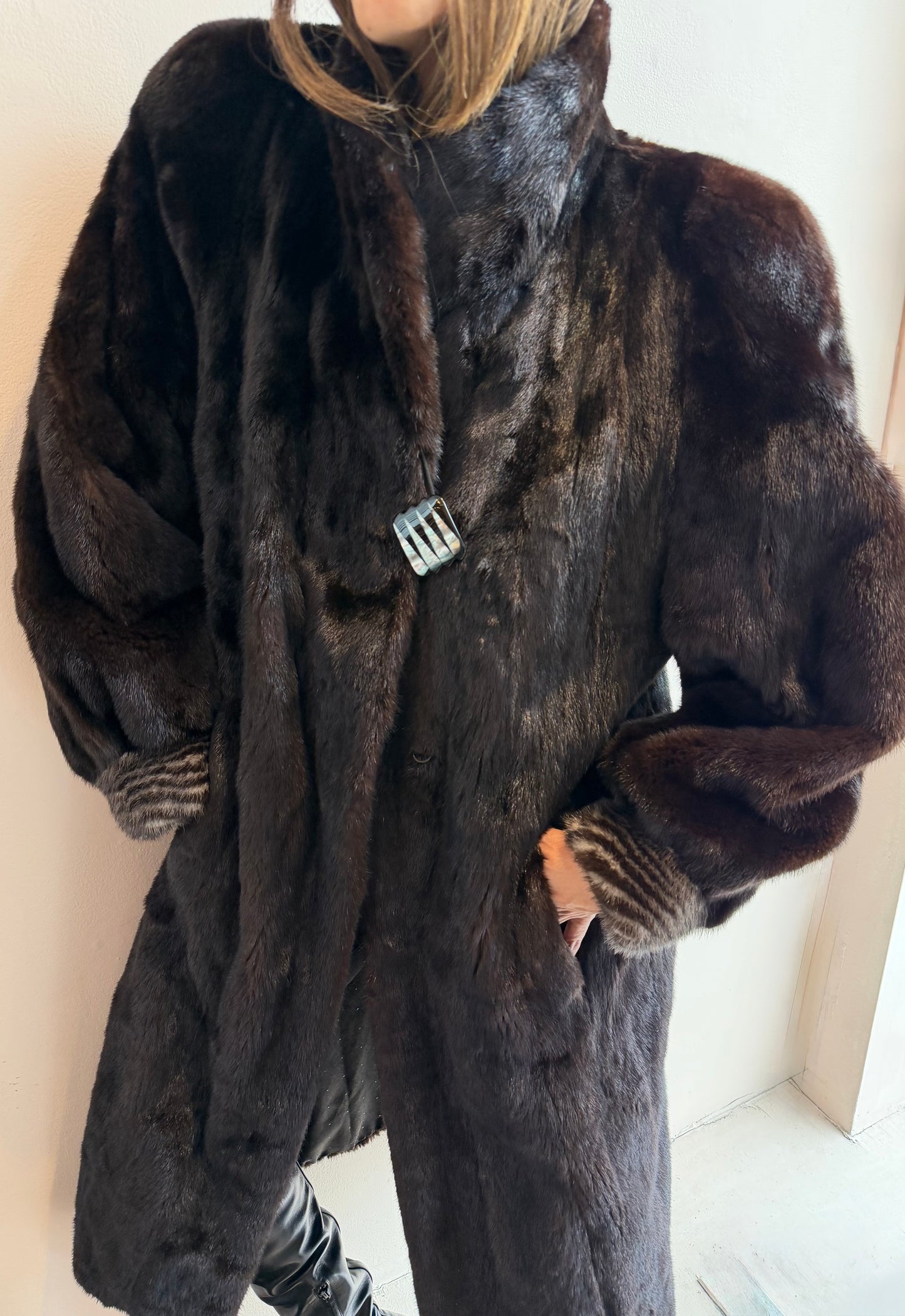 VINTAGE MINK FUR BROWN