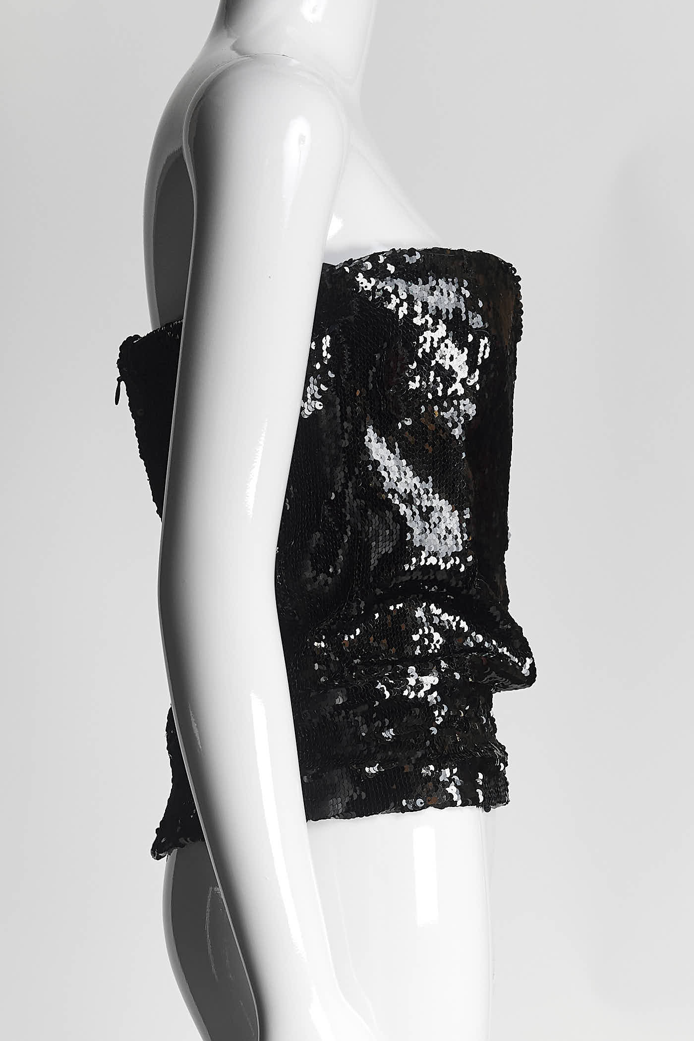 Isabel Marant Black Sequin Bustier T0