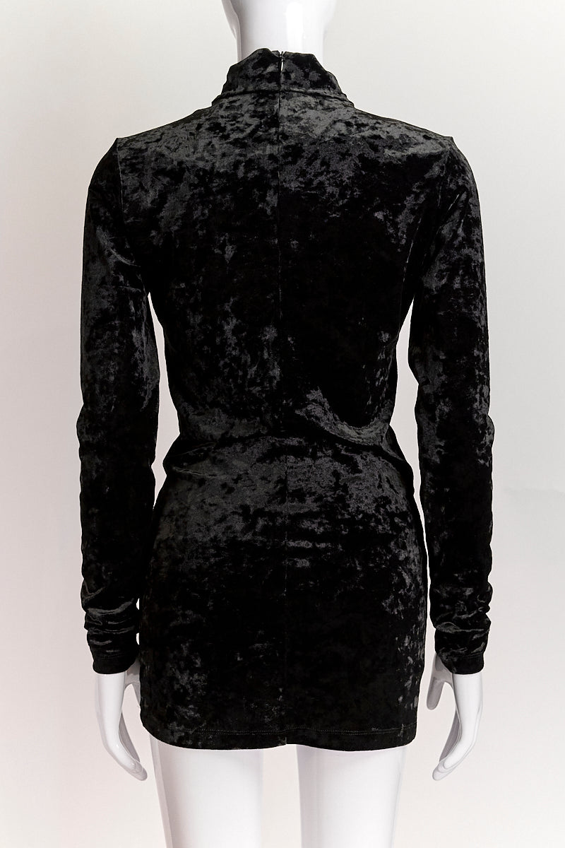 Isabel Marant Black Velvet-effect Top IT38