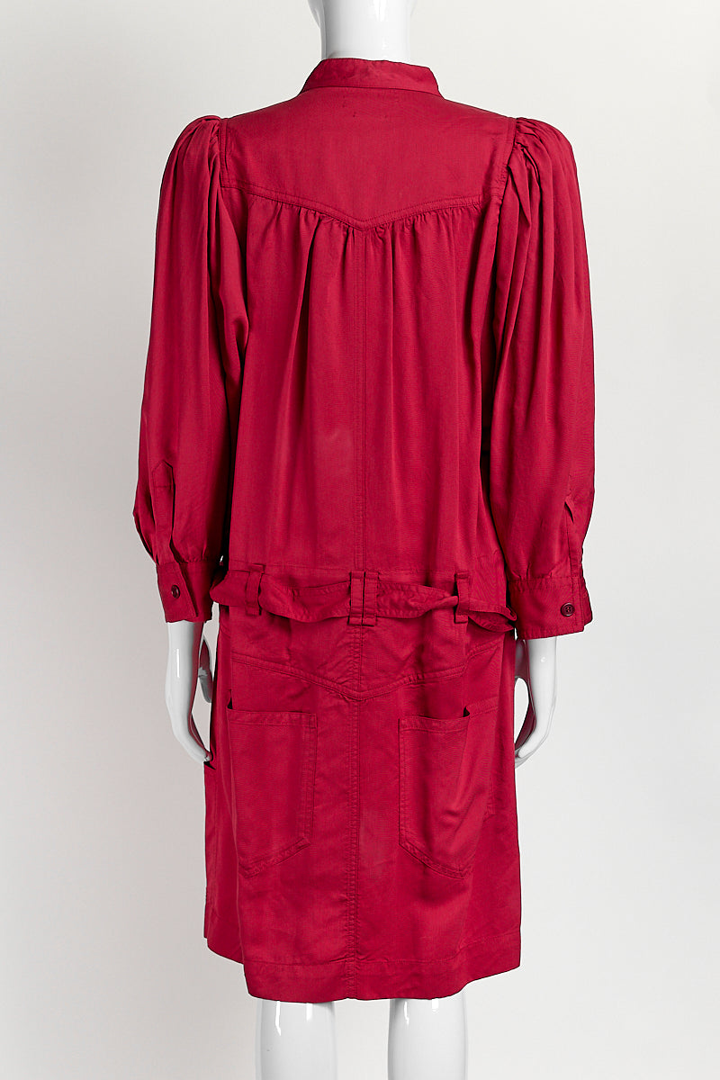 Isabel Marant Etoile Pleated Twill Mini Dress 38