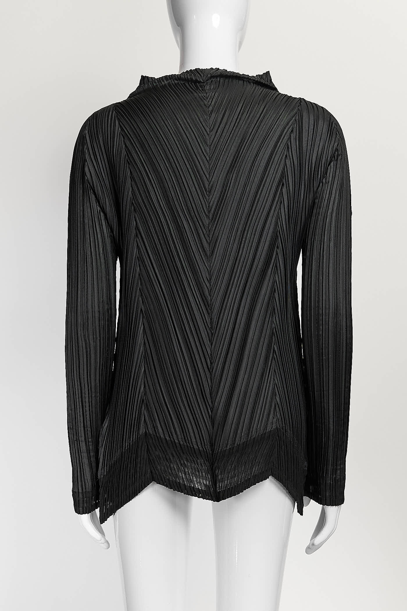 Issey Miyake Black Pleated Top 2