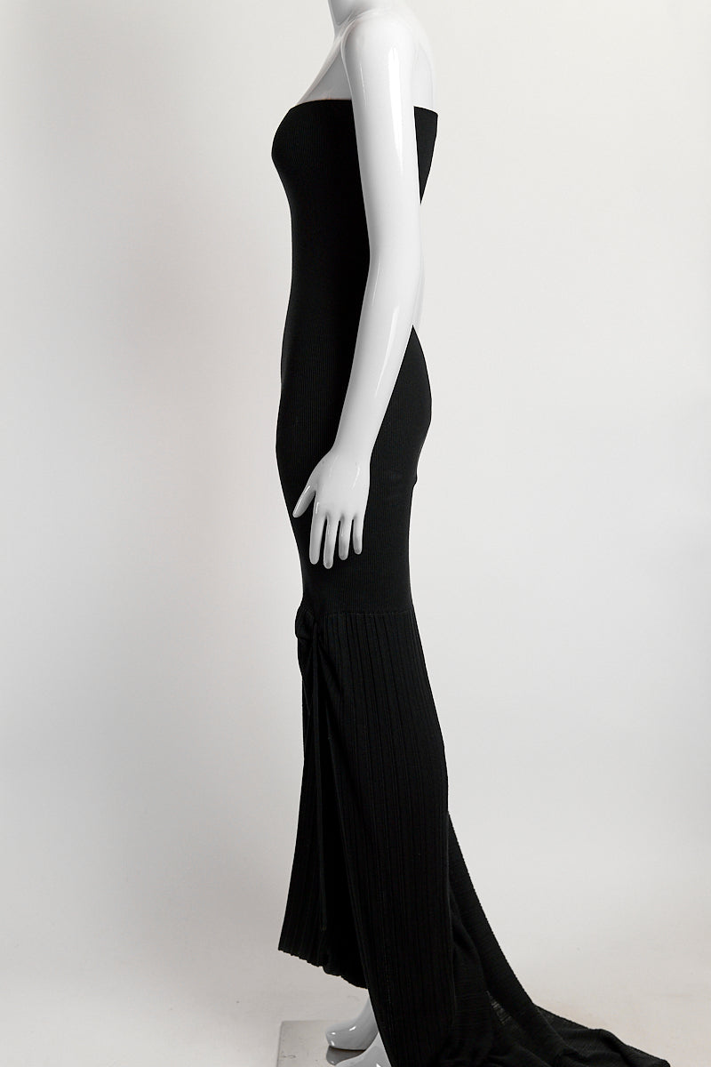 JACQUEMUS Black Knit Long Dress 40