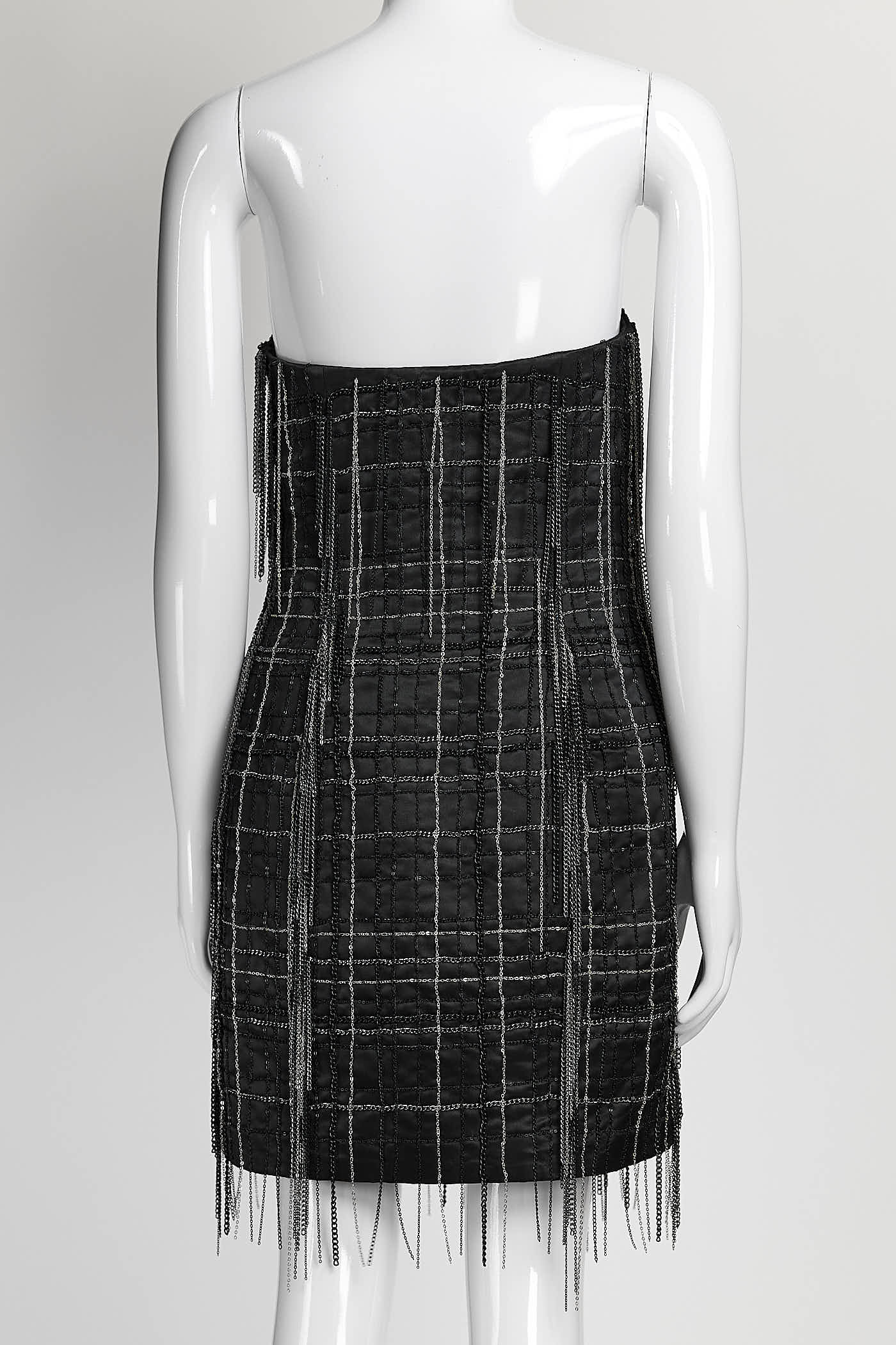 Jay Ahr Black Metal Chain Dress S