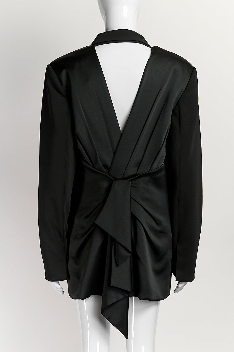 Jonathan Simkhai Black Open Back Blazer 6