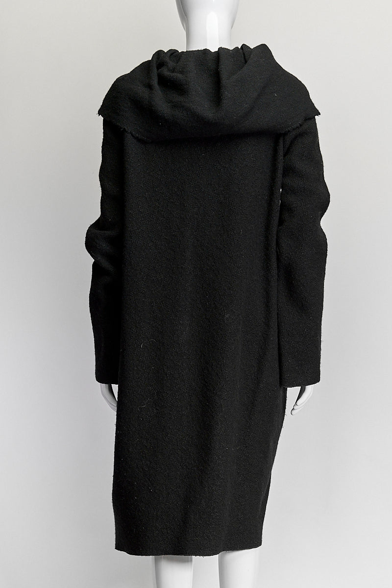 Lanvin Black Wool Coat IT 40