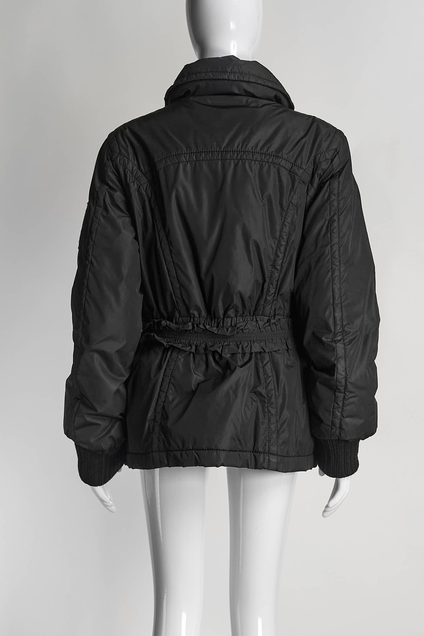 Louis Vuitton Black Puffer Jacket Cinched Waist 42