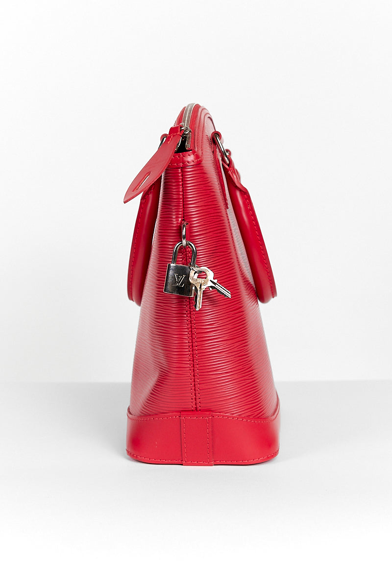 Louis Vuitton Red Epi Leather Lockit Bag
