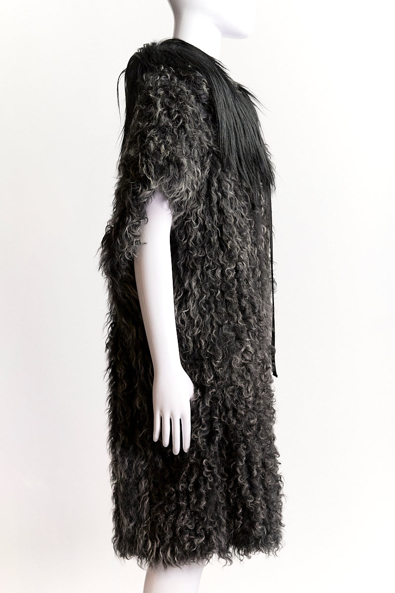 Marni Black Mongolian Lamb Coat IT 40