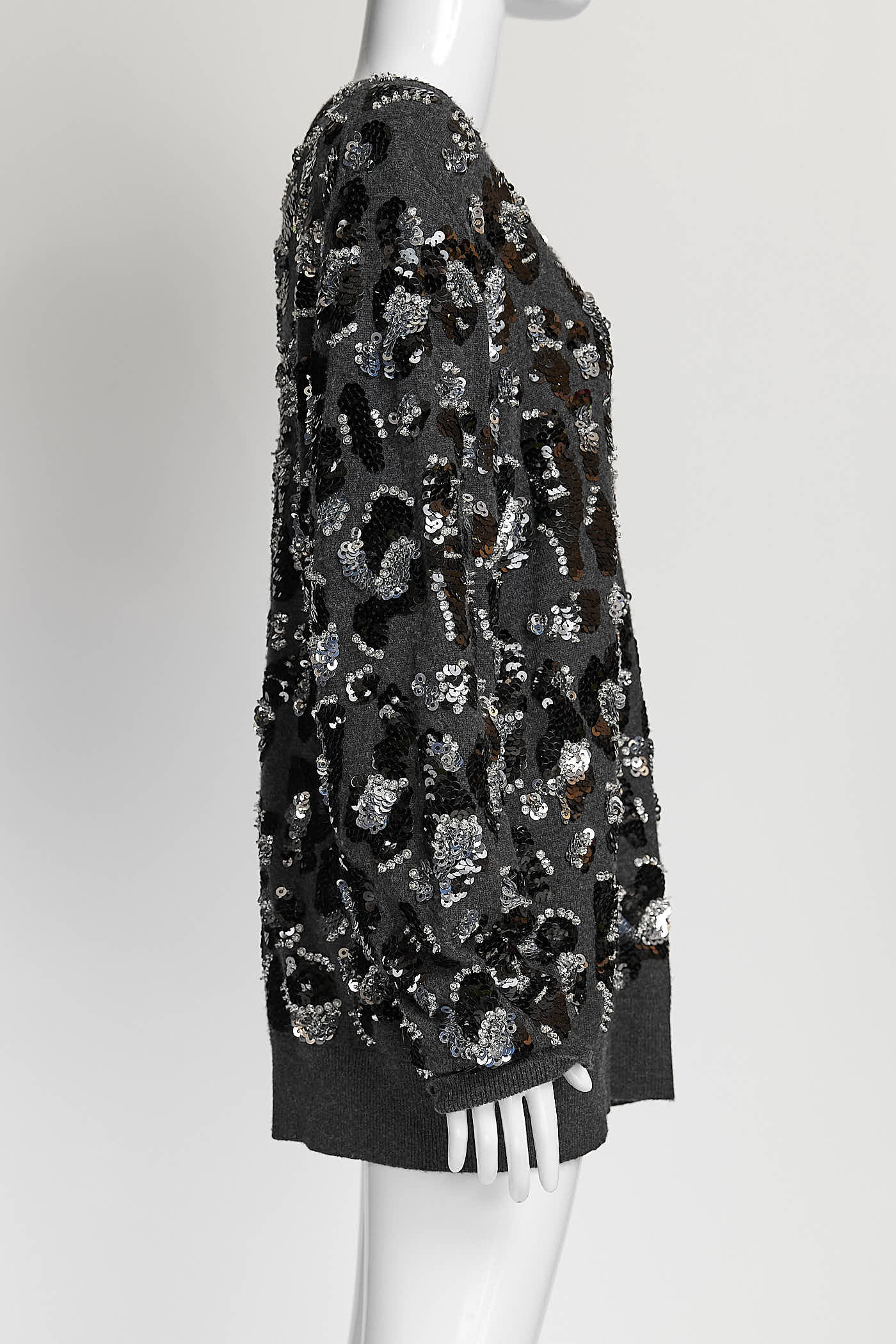 Michael Kors Leopard Cashmere Sequin Sweater XL