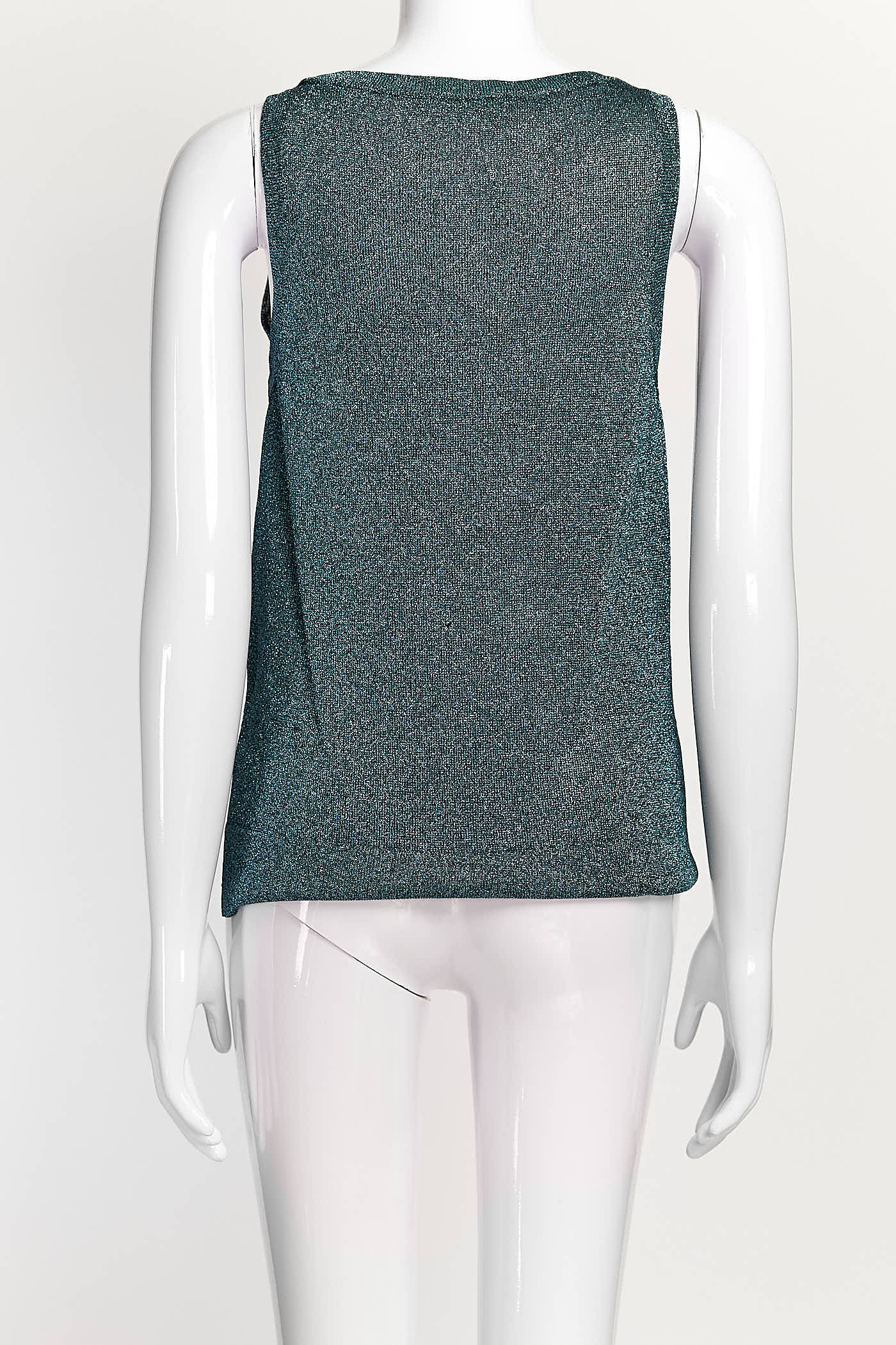 Missoni Blue Metallic Knit Cardigan/Tank Set 40