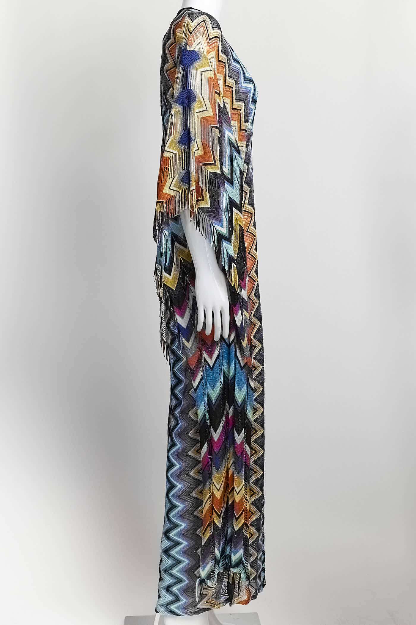 Missoni Mare Multicolor Chevron Knit Cover-up Kaftan