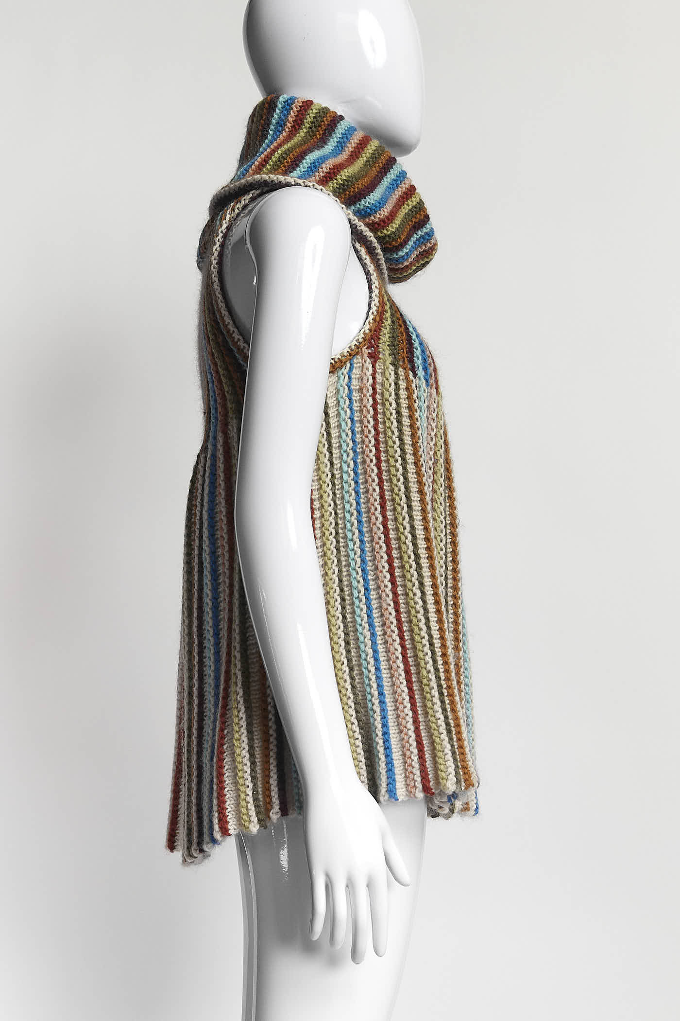 Missoni Multicolor Knit Sleeveless Turtleneck Top 40