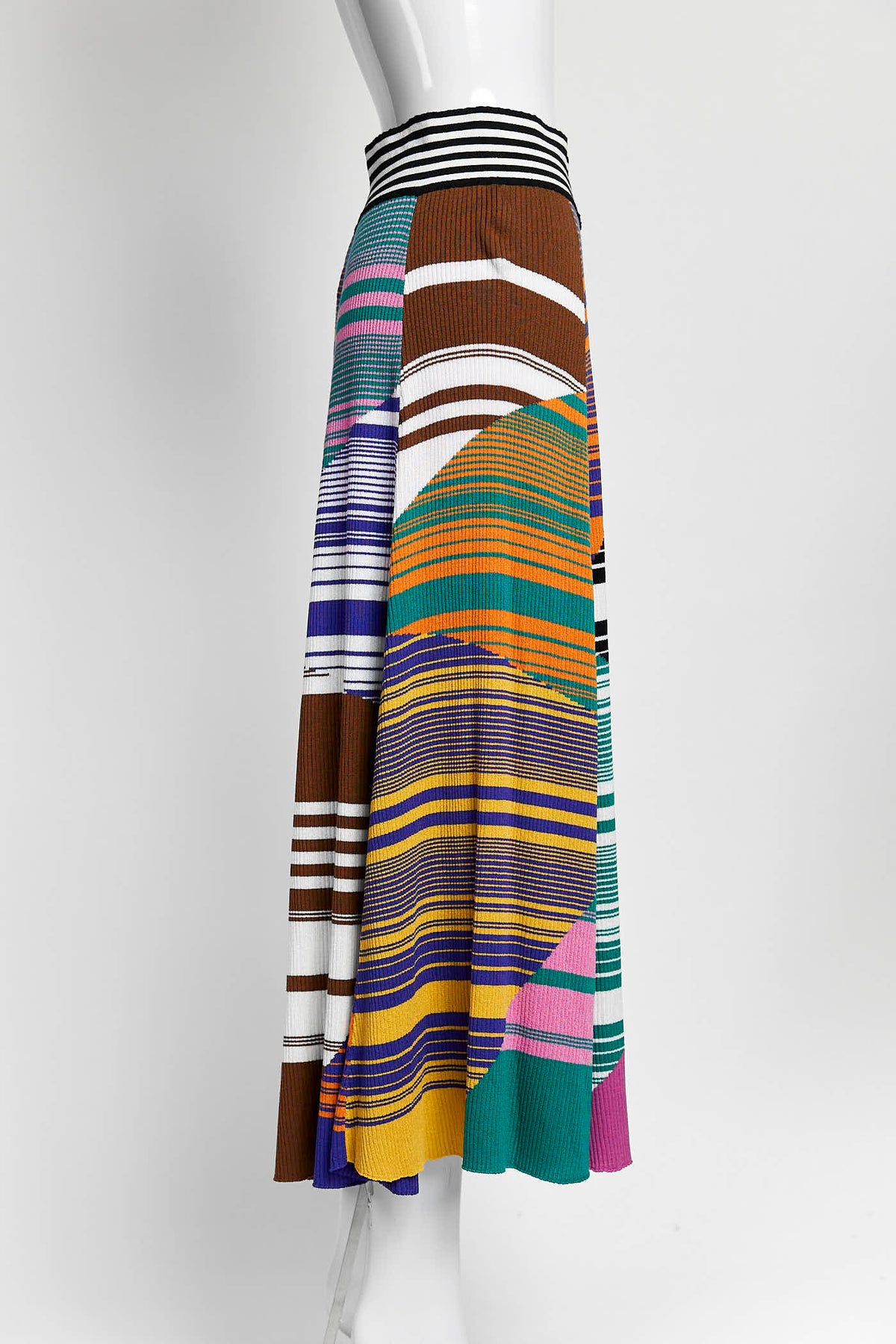 Missoni Multicolor Stripes Kint Skirt 48