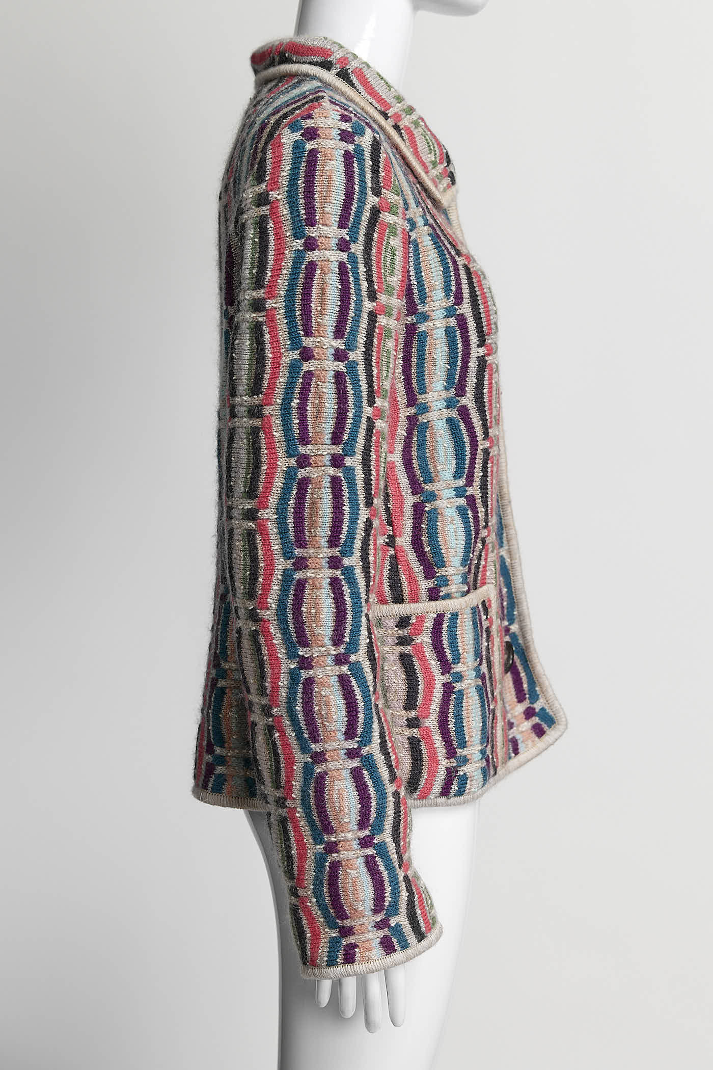 Missoni Pink Wool Kint Jacket 40