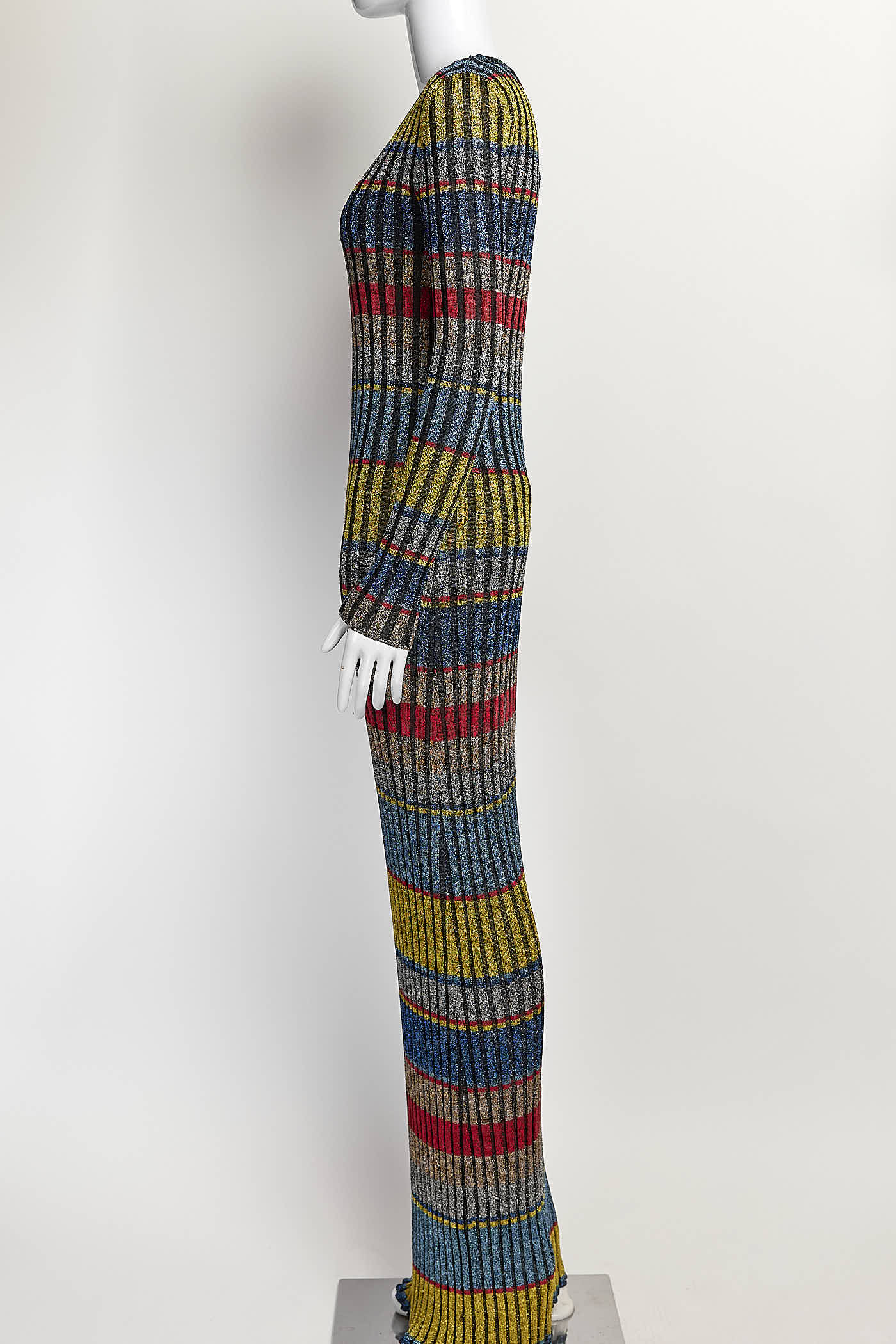 Missoni Striped Metallic Long Dress 42