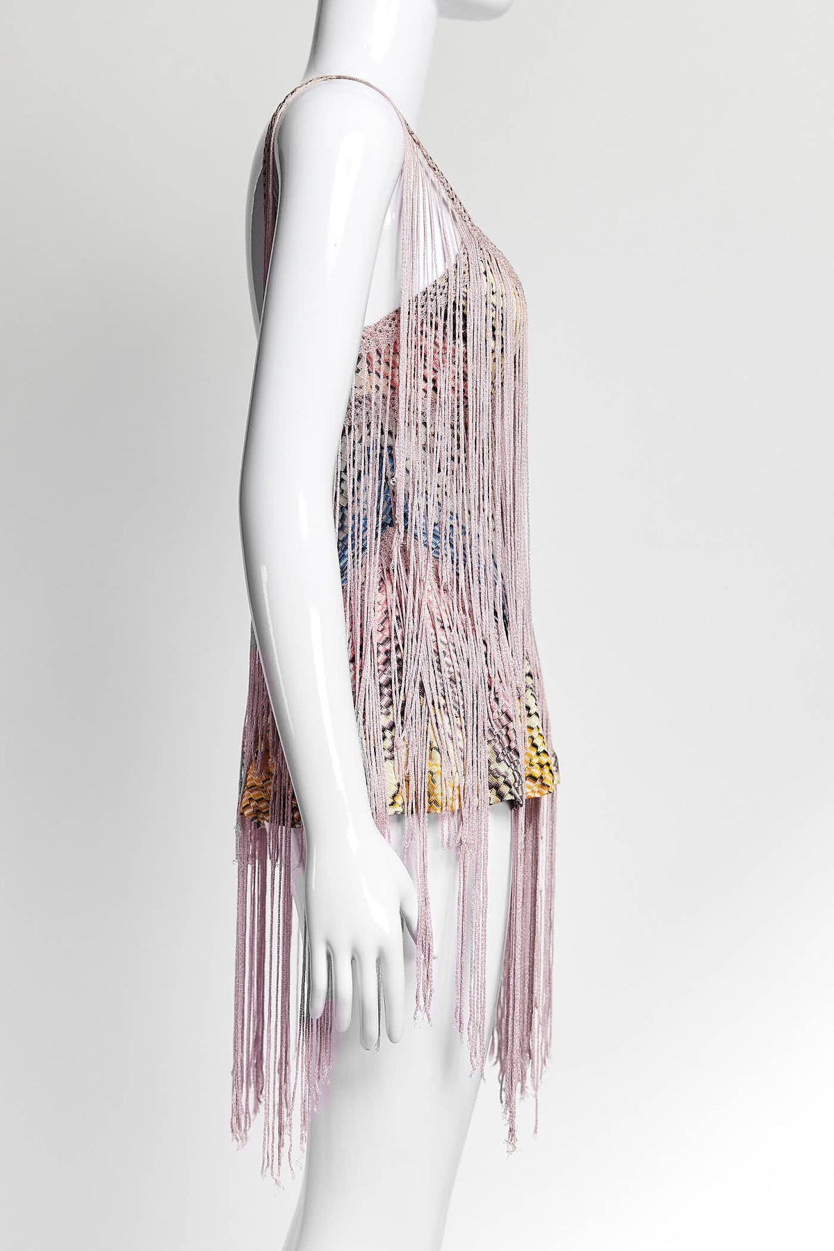 Missoni Vintage 2000's Pink Top with Fringe 38