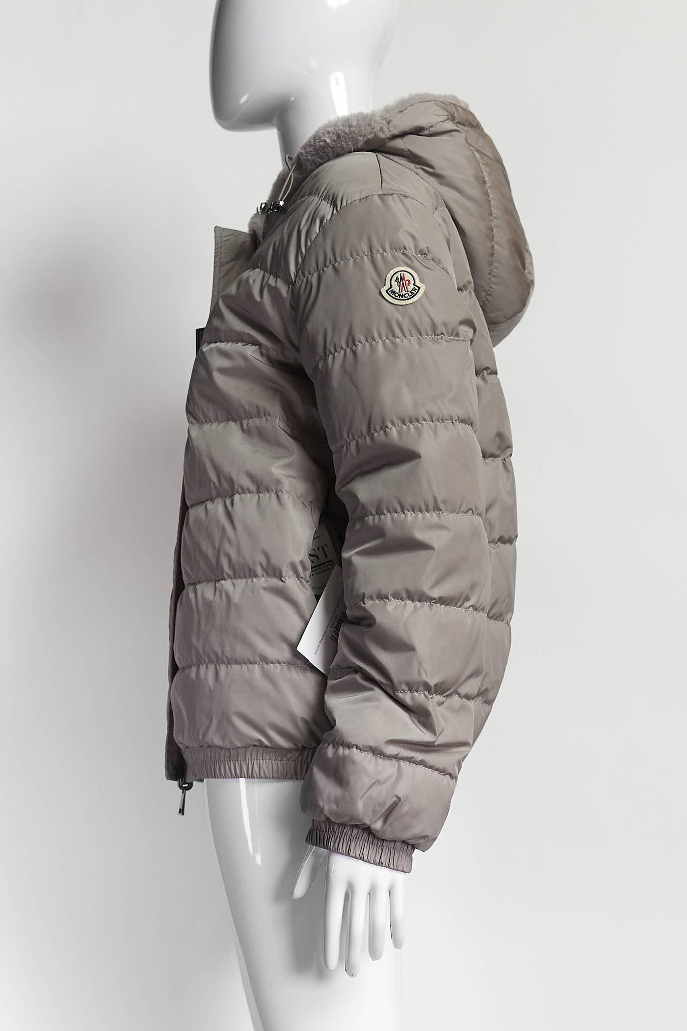 Moncler Beige/Grey Reversible Puffer Jacket Fur Lining 1