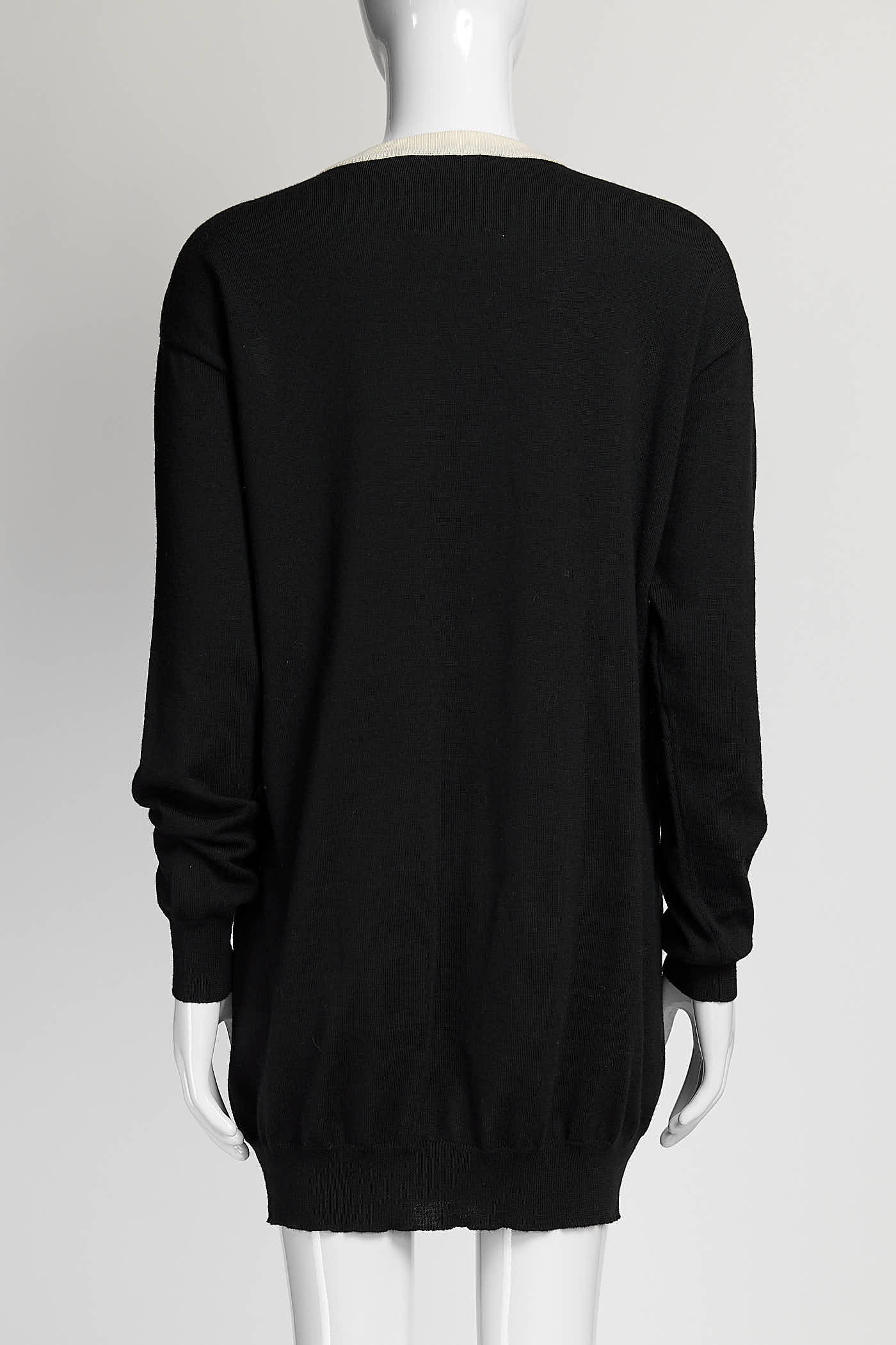 Moschino Black Graphic Face Sweater Dress XS