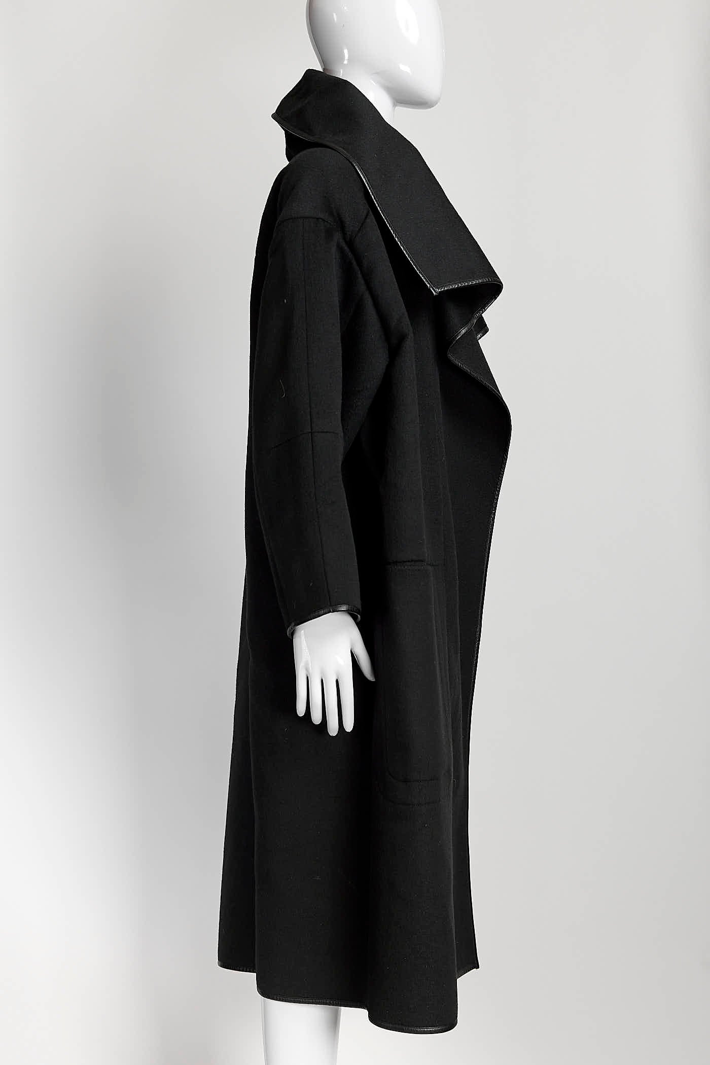 Nina Ricci Black Wool Coat 44
