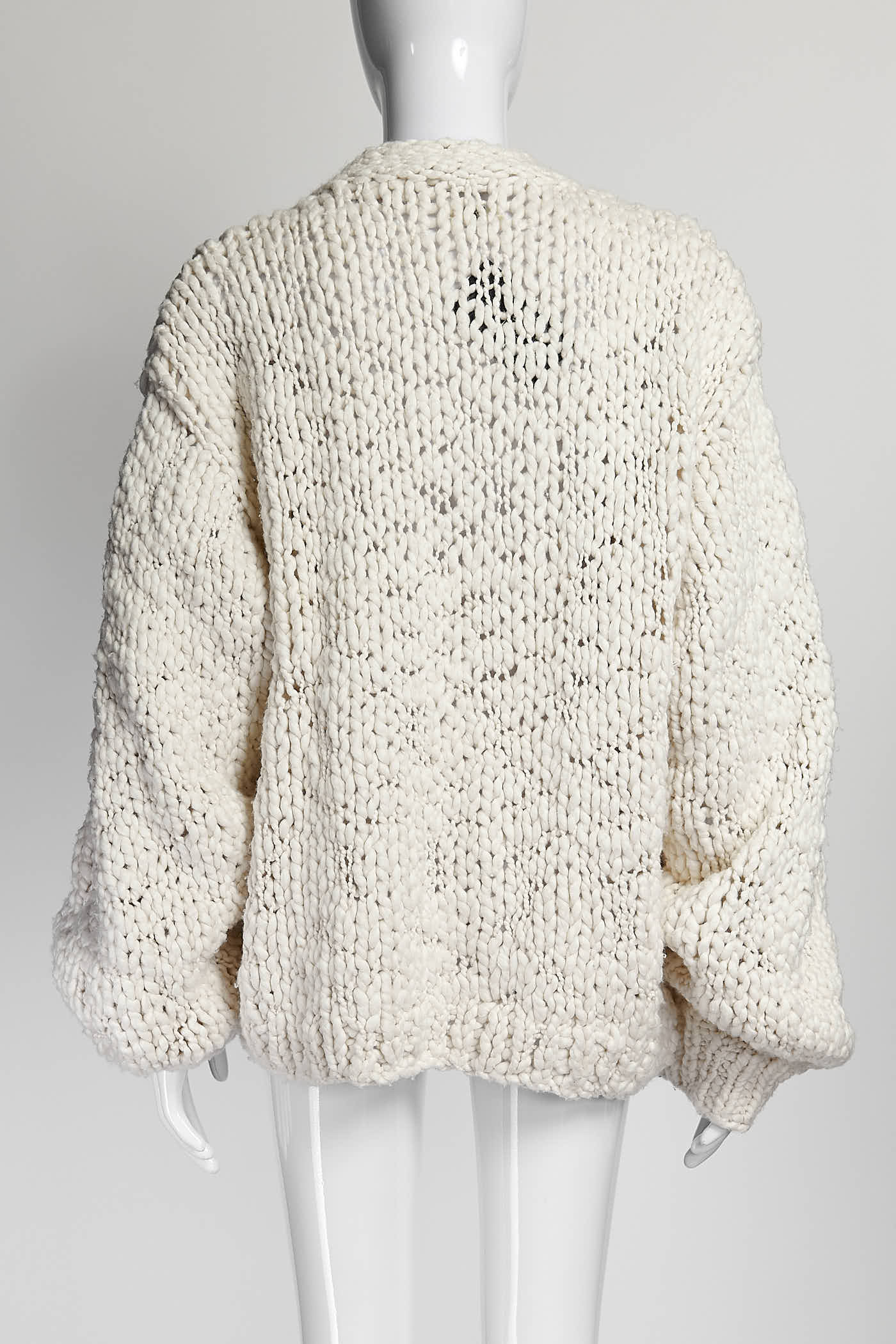 Ozma Sybille Cream Zip-up Sweater