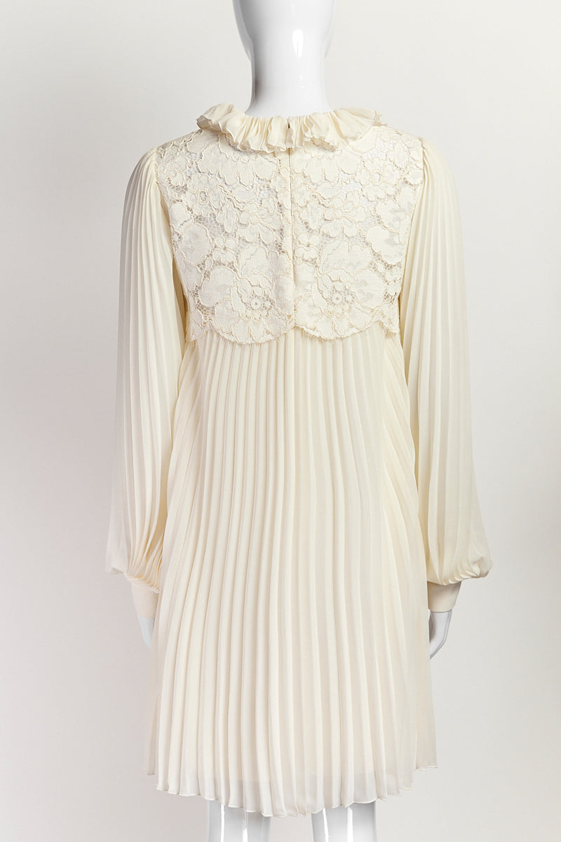 Philosophy White Lace Pleated Dress 38