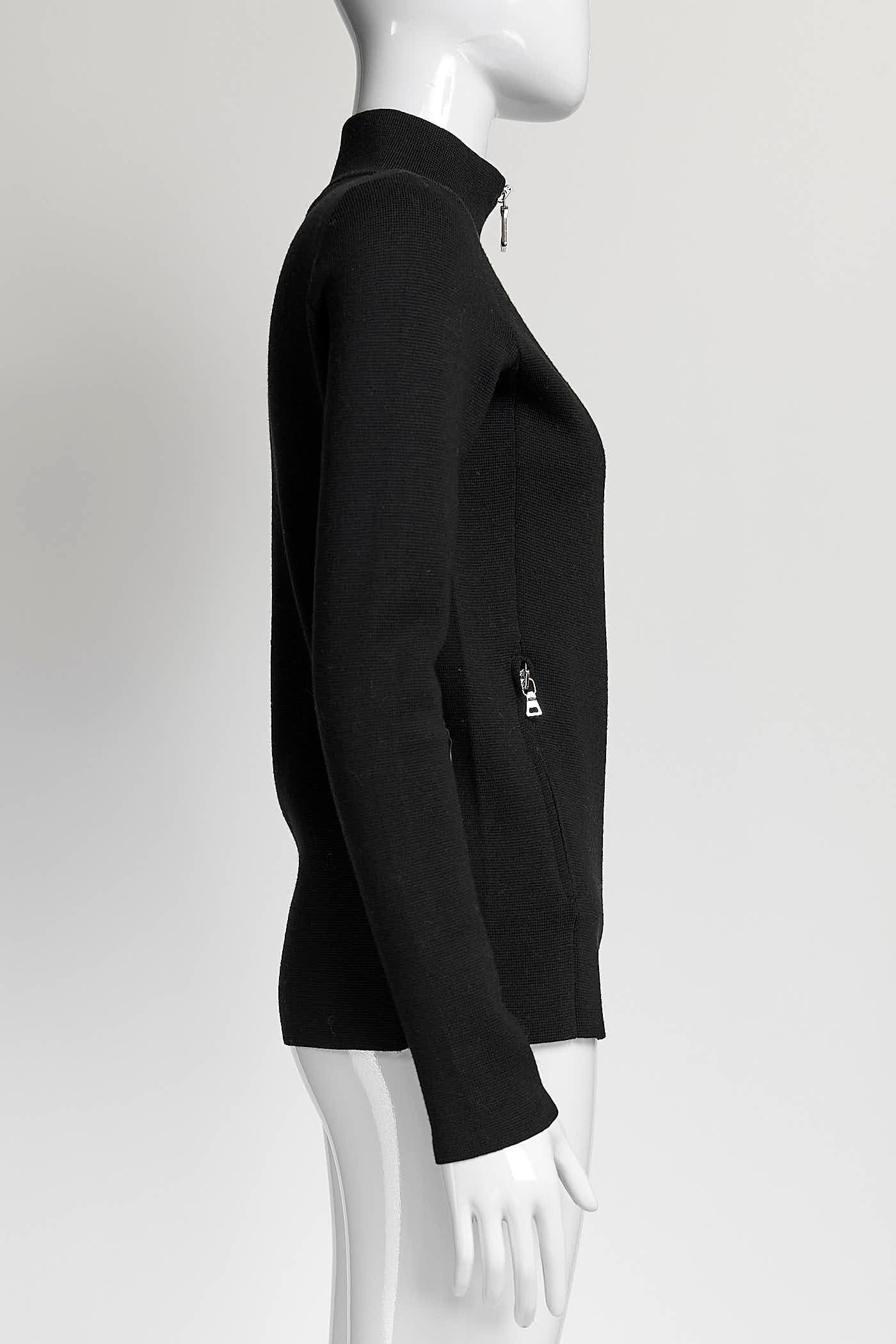 Prada Black Sweater with Zipper 40