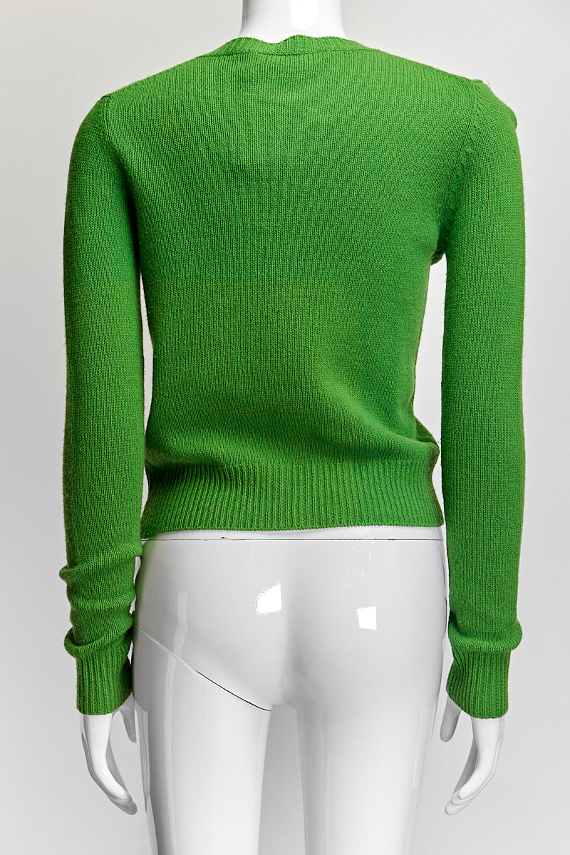 Prada Green Kint Cardigan IT40