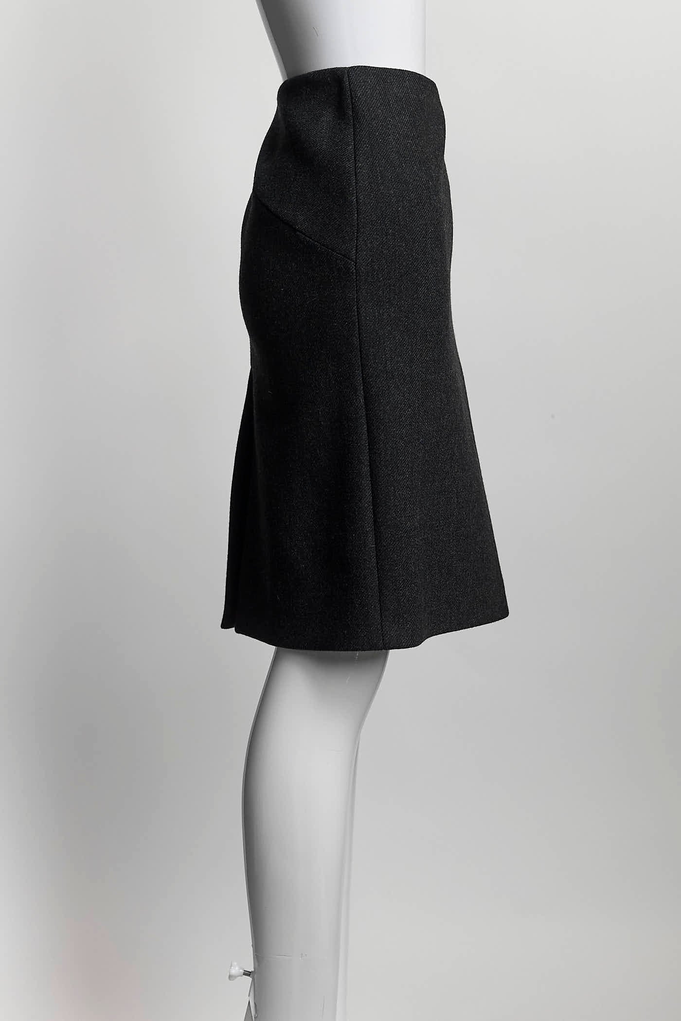Prada Grey Wool Skirt 38