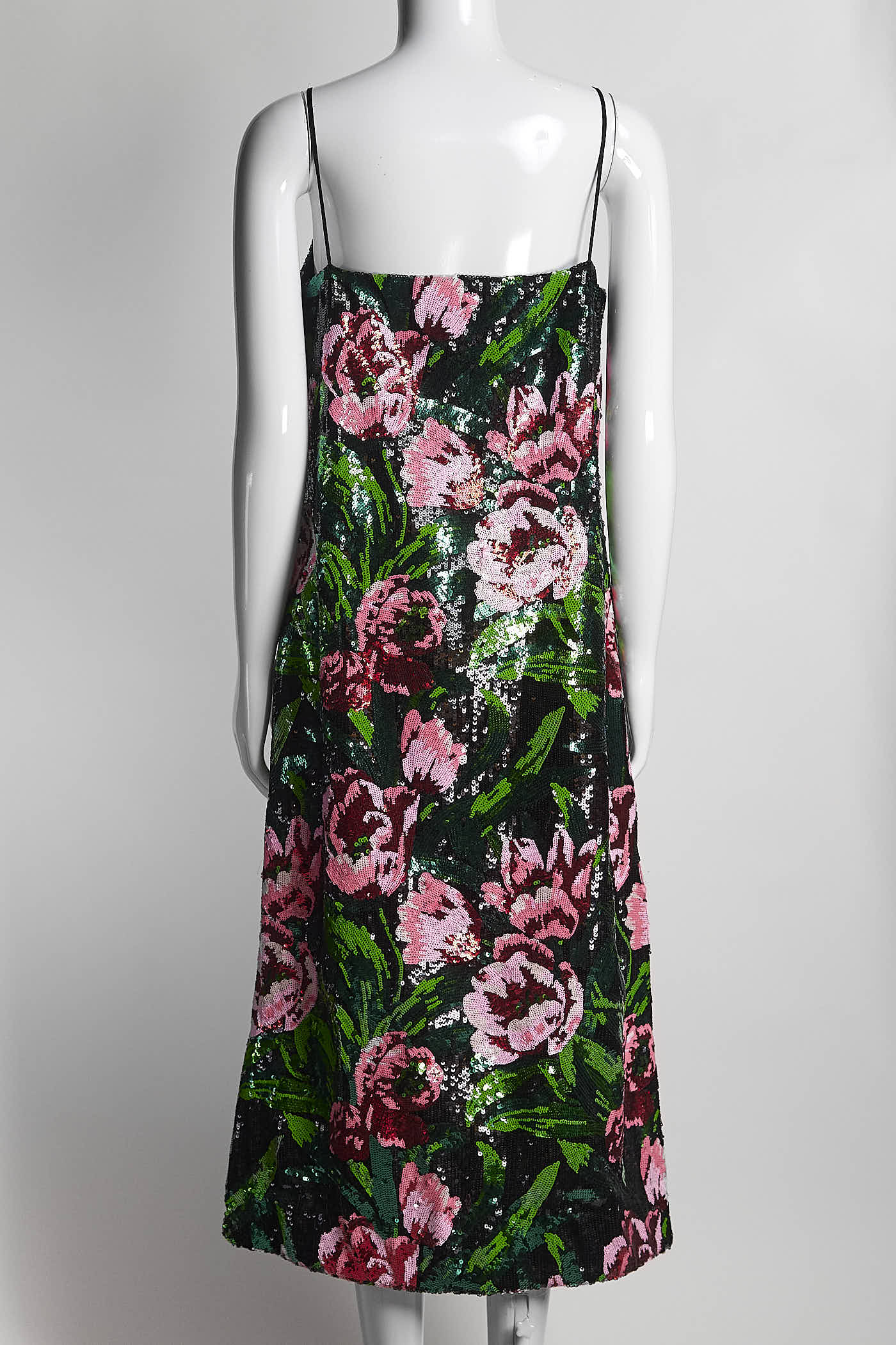 Richard Quinn Sequin Floral Dress US 8