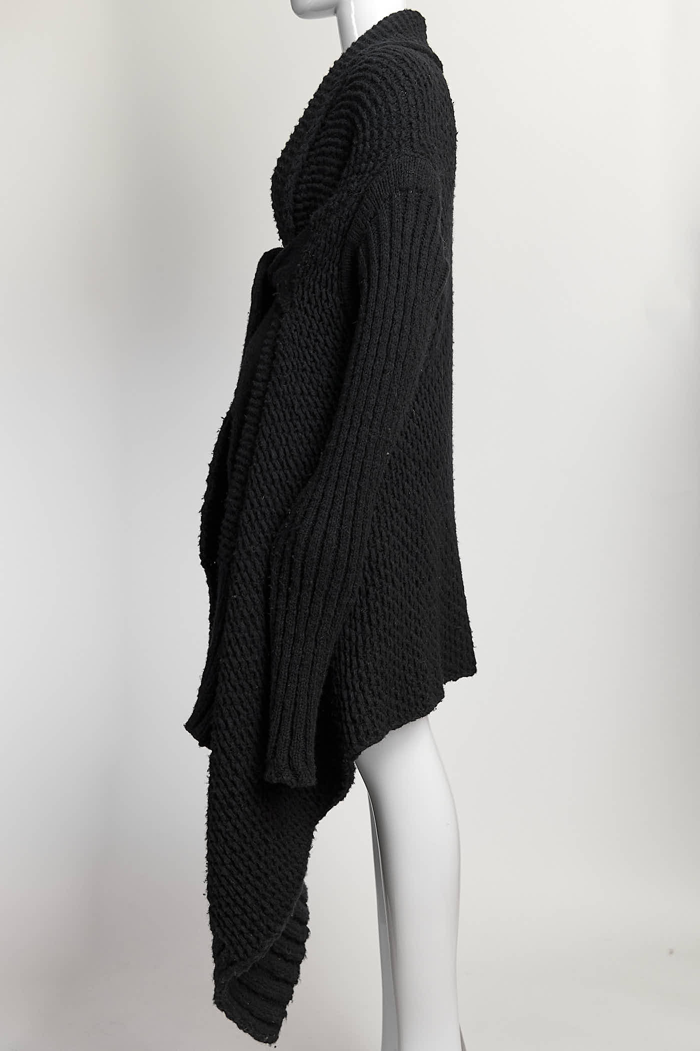 Rick Owen Black Knit Cardigan M