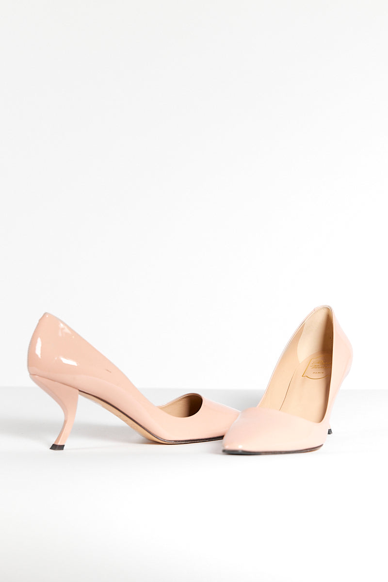 Roger Vivier Light Pink Virgule Heel 41