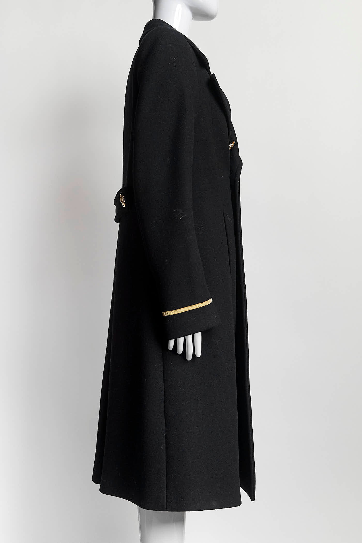 Saint Laurent Paris Double-Breasted Wool Coat 44