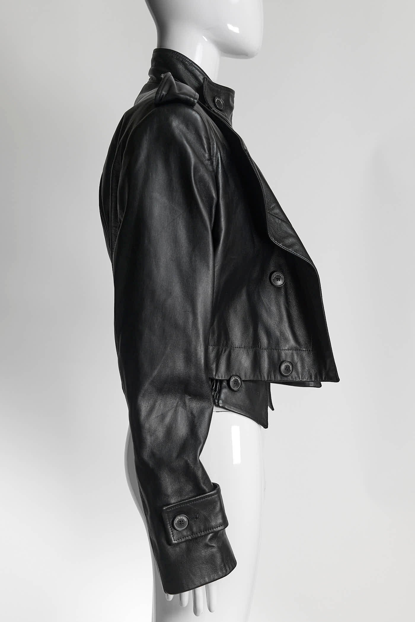 The Mannei Arezzo Black Lambskin Jacket 38
