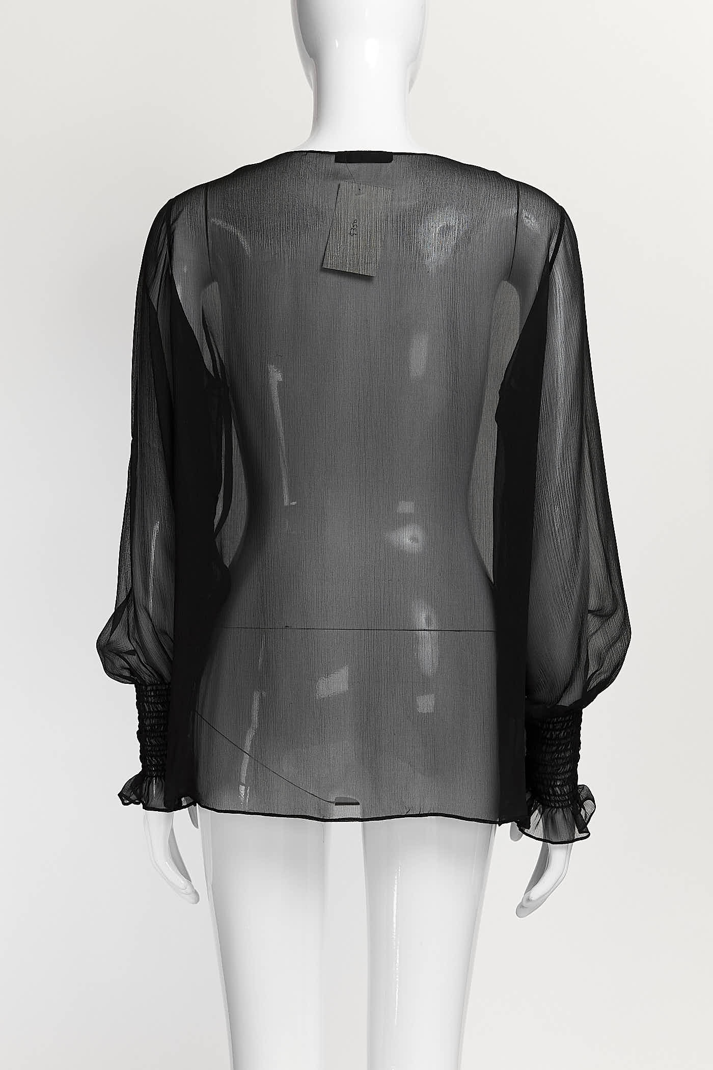 The Row Black Blouse S