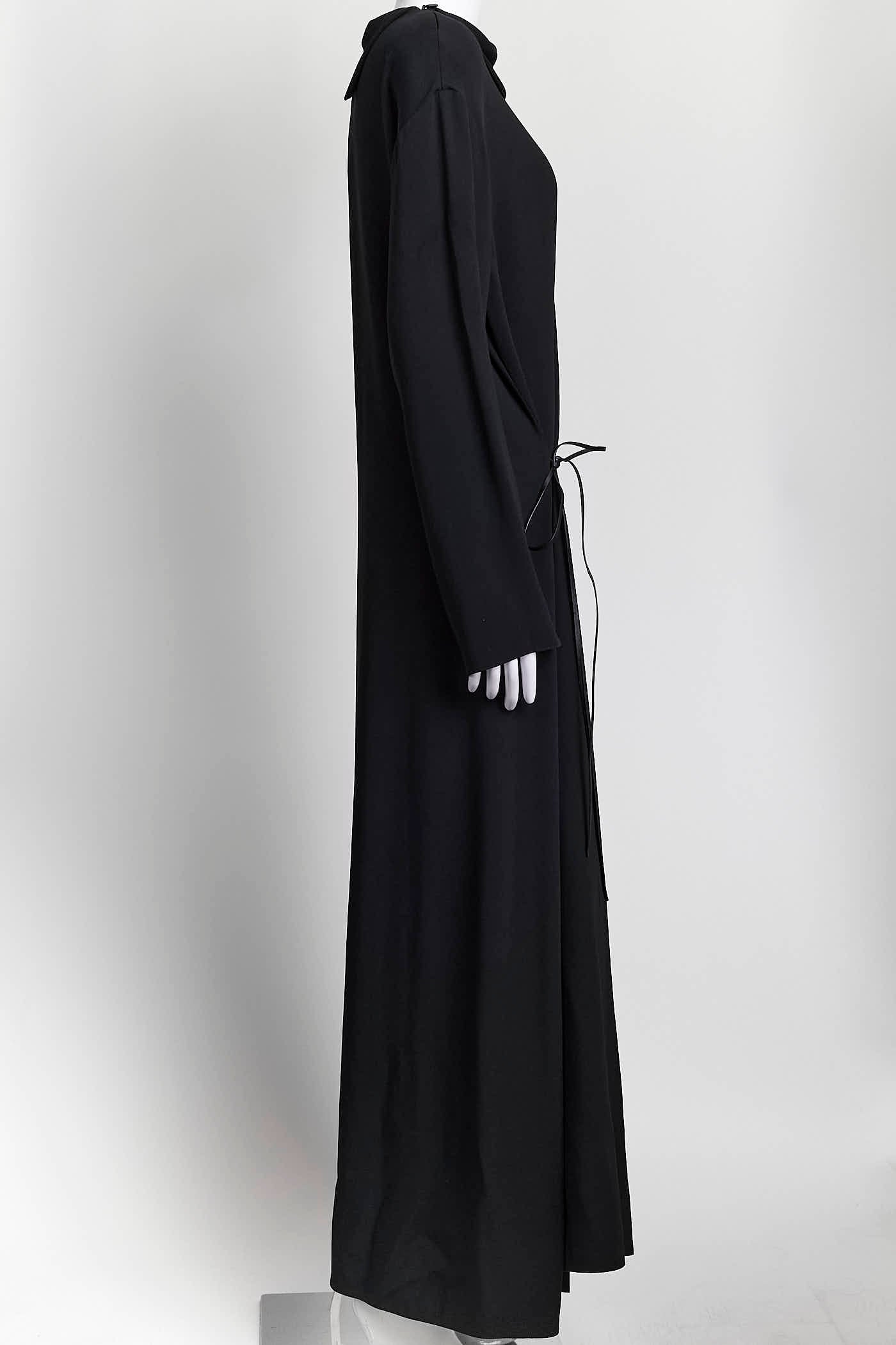 The Row Black Long Dress with Collar Detail 6