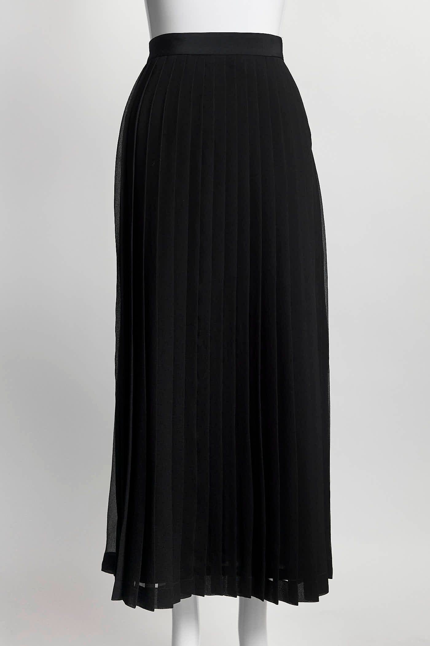 The Row Black Pleated Skirt L