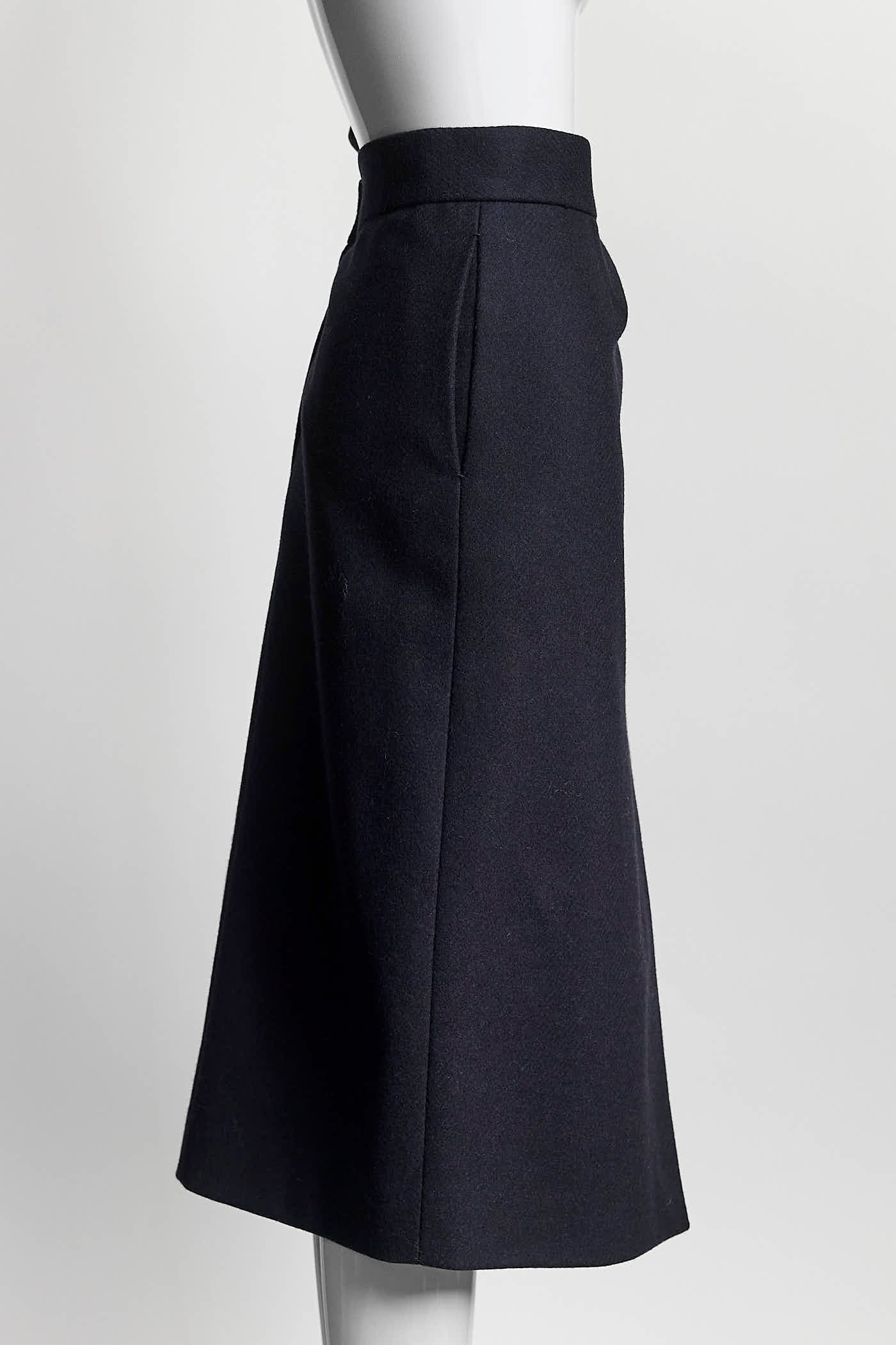 The Row Navy Wool Skirt 4