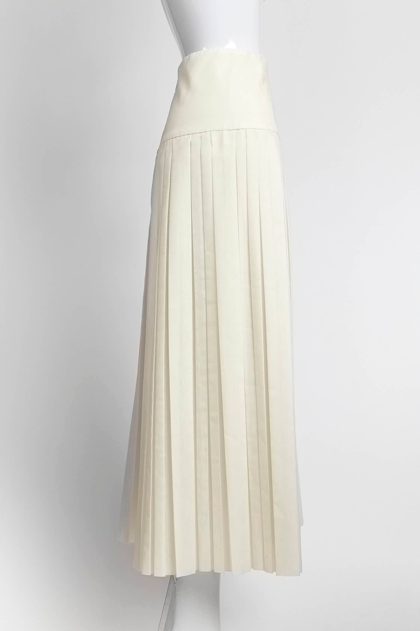 The Row White Pleated Skirt 14