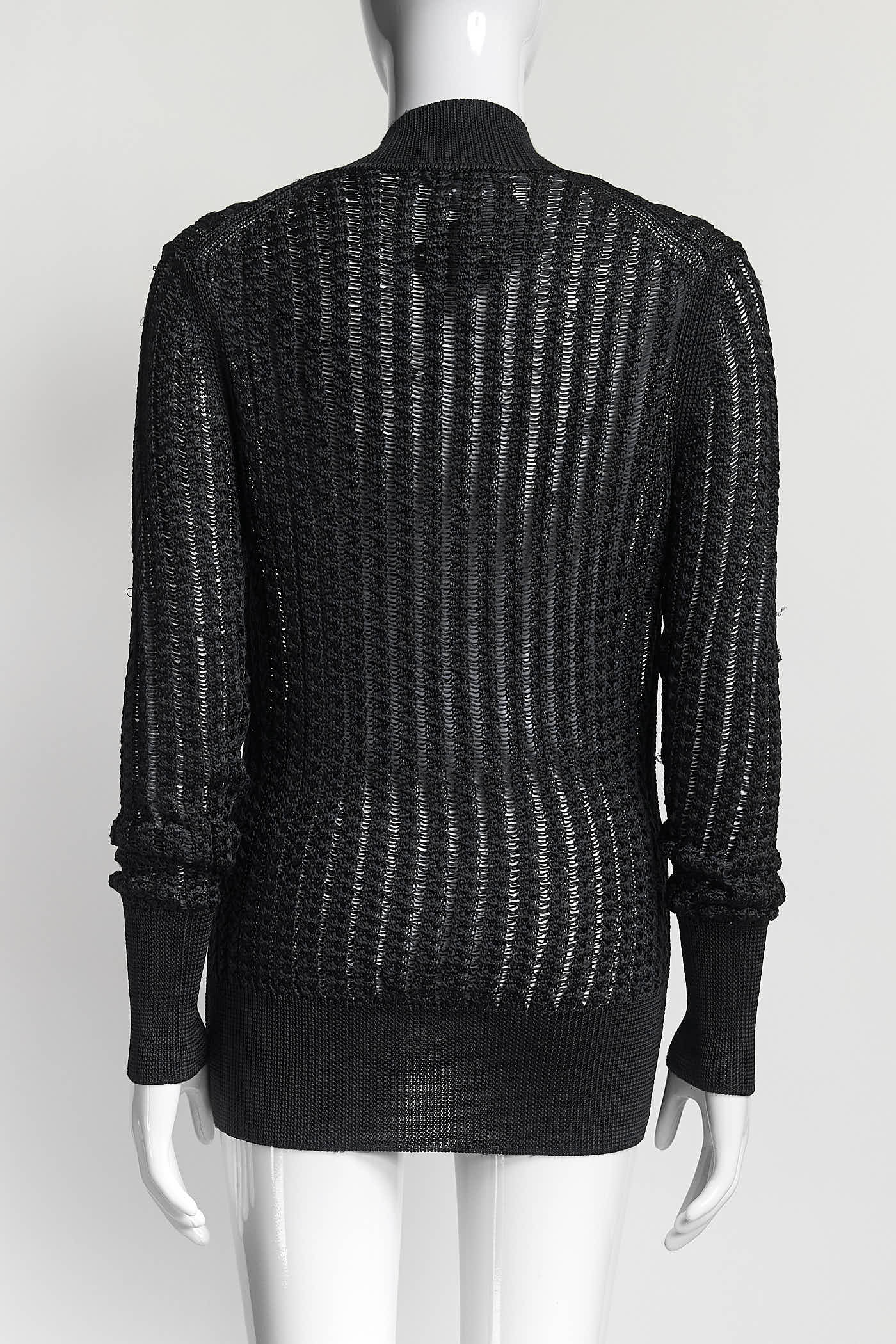 Tom Ford Black Kint Top with Collar M