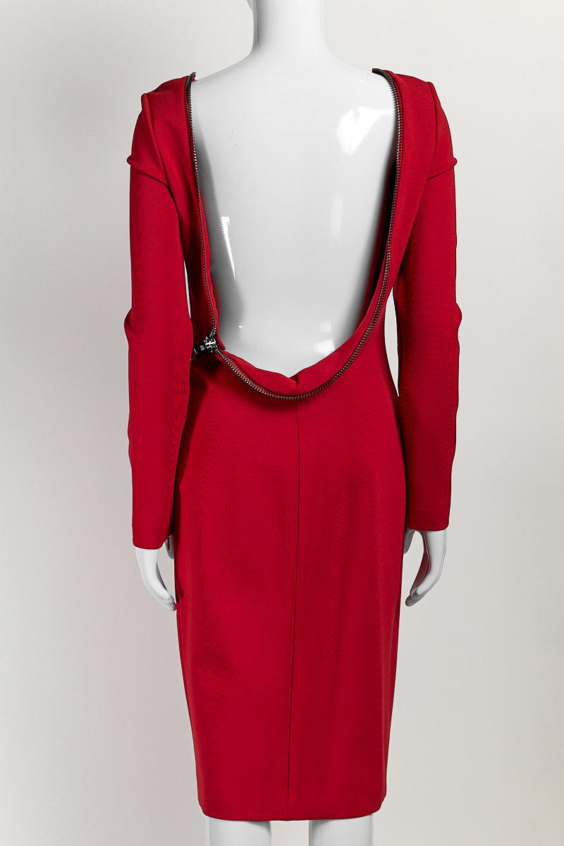 Tom Ford Red Long Sleeve Dress IT 40