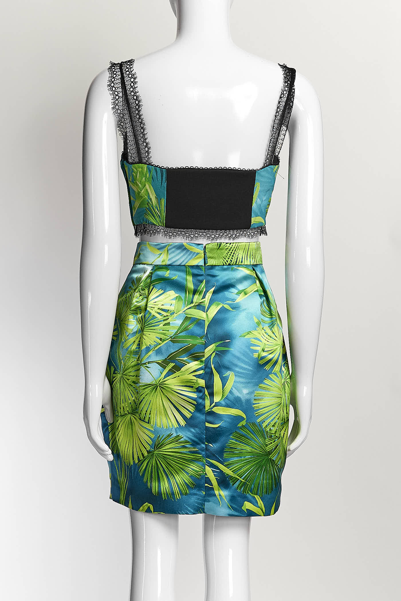 Versace Green Jungle Print Bralette Set 42