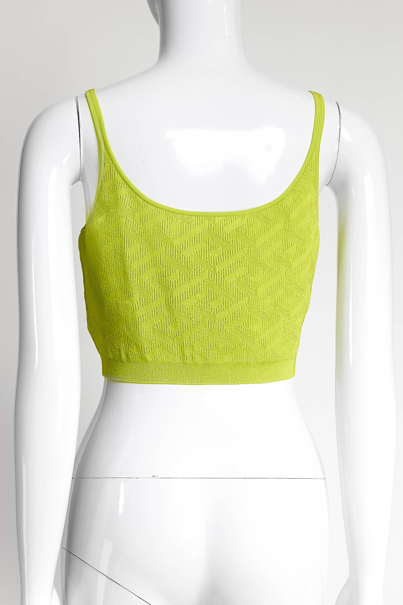 Versace Medusa-motif Green Knitted Crop Top 42