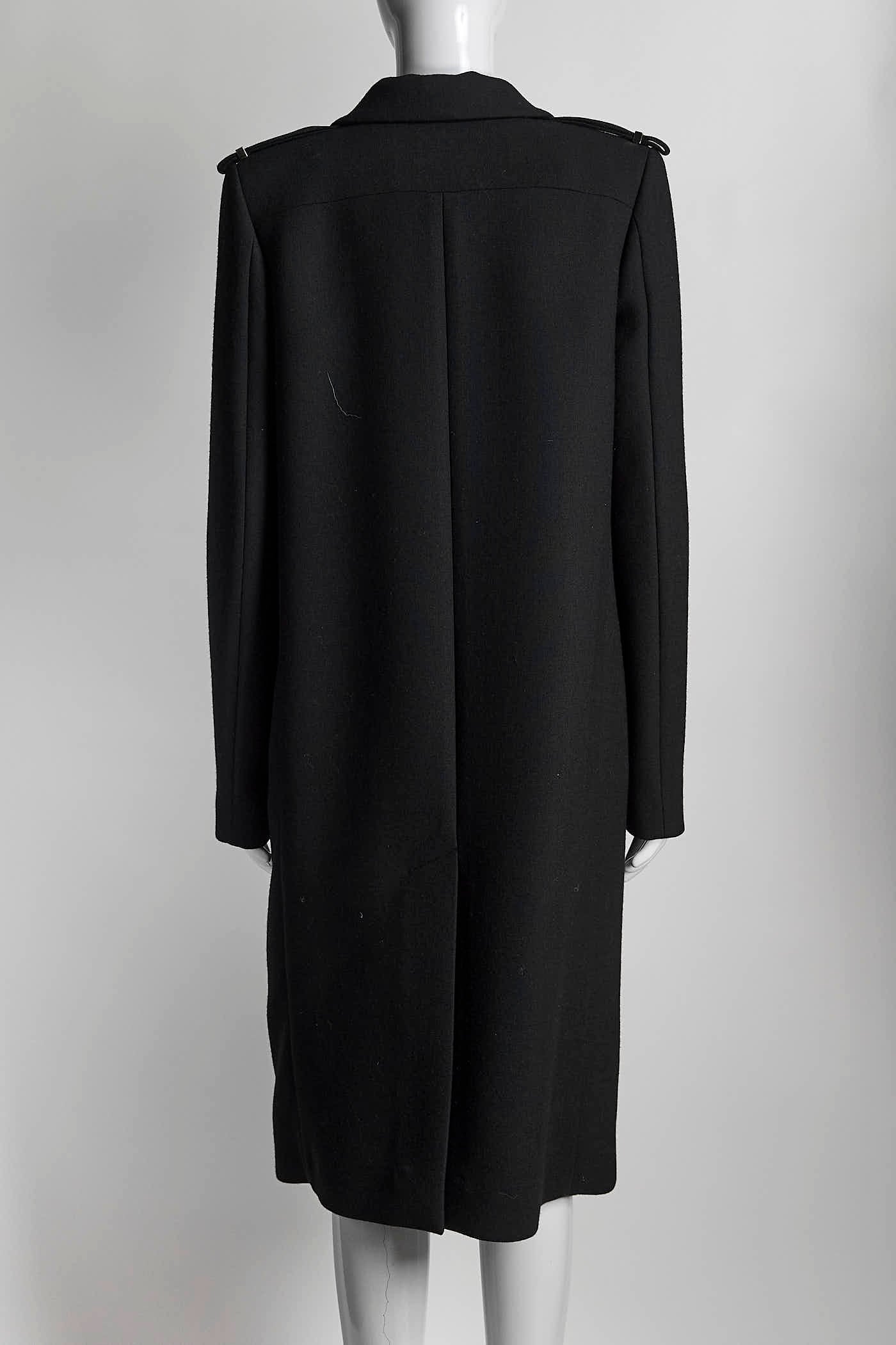 Victoria Beckham Black Wool Coat 12
