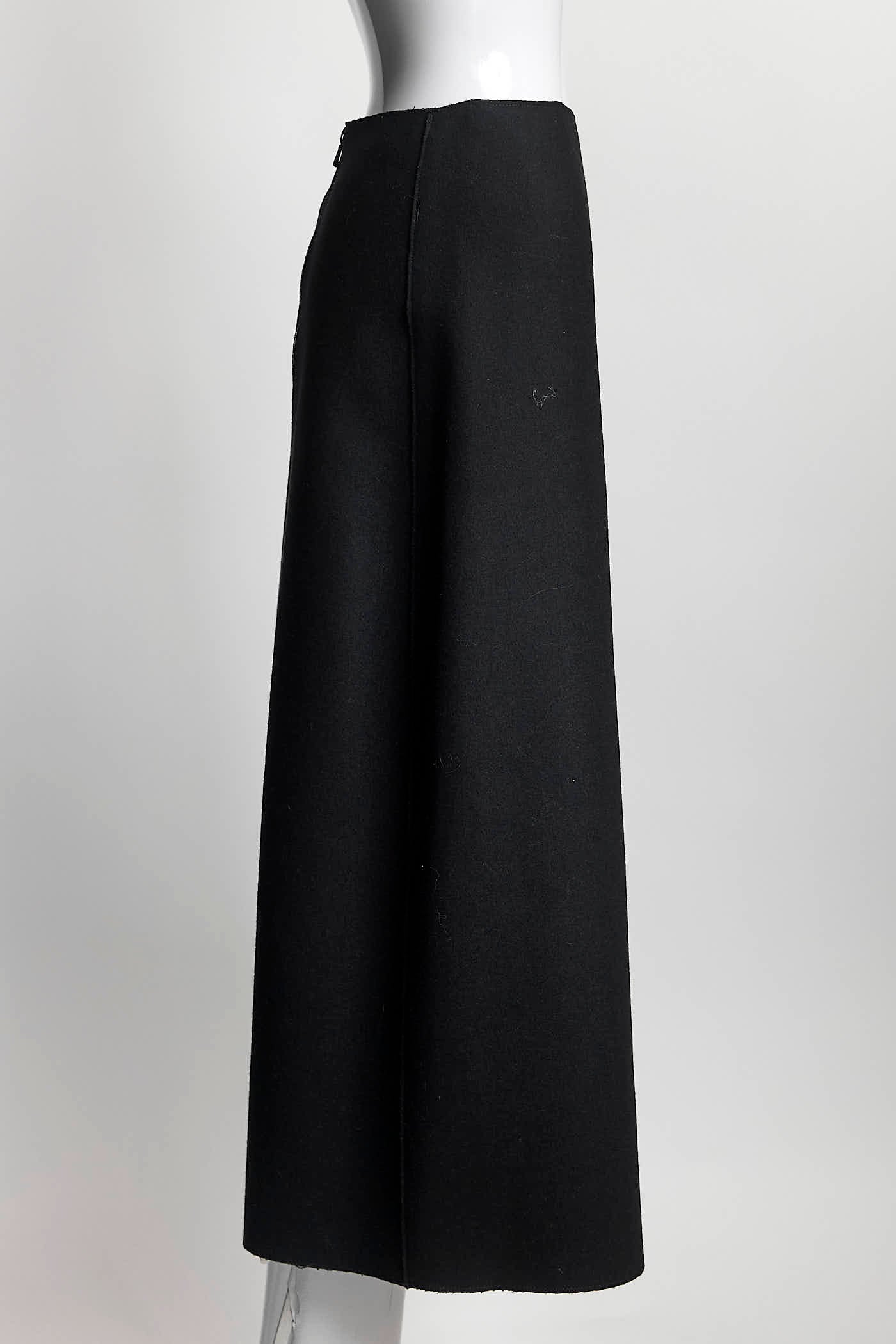 Victoria Beckham Wool Black Skirt 10